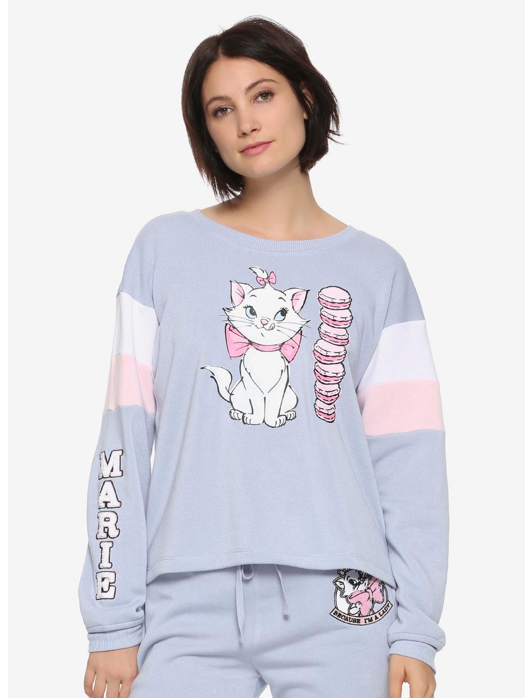 Disney The Aristocats Macaron Womens Sweater - BoxLunch Exclusive, BLUE, hi-res