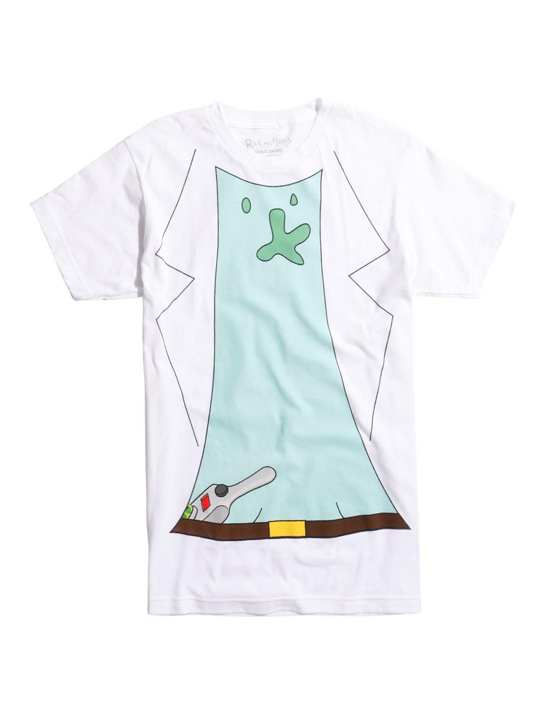 Rick And Morty Rick Sanchez Cosplay T-Shirt, WHITE, hi-res