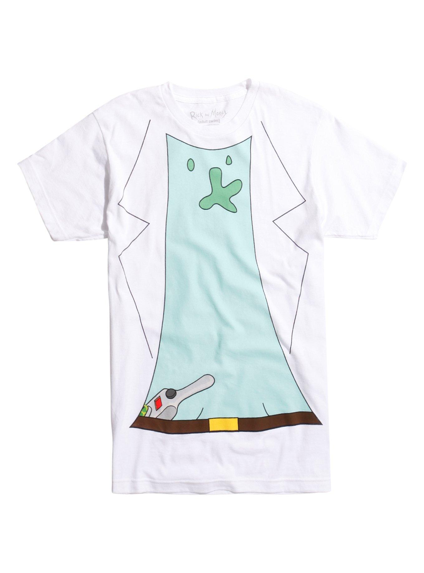 Rick And Morty Rick Sanchez Cosplay T-Shirt, WHITE, hi-res