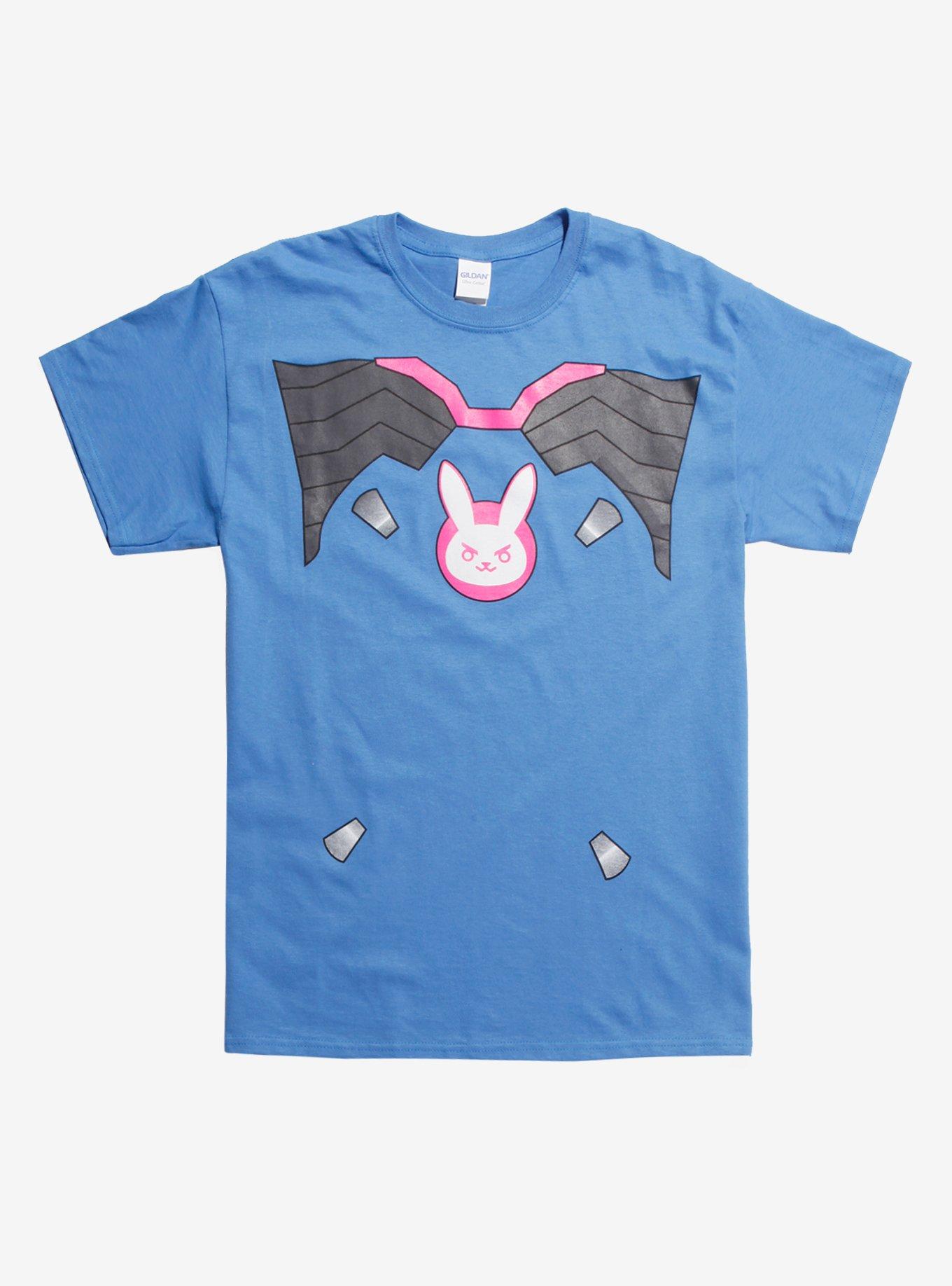 Overwatch D.Va Cosplay T-Shirt, BLUE, hi-res