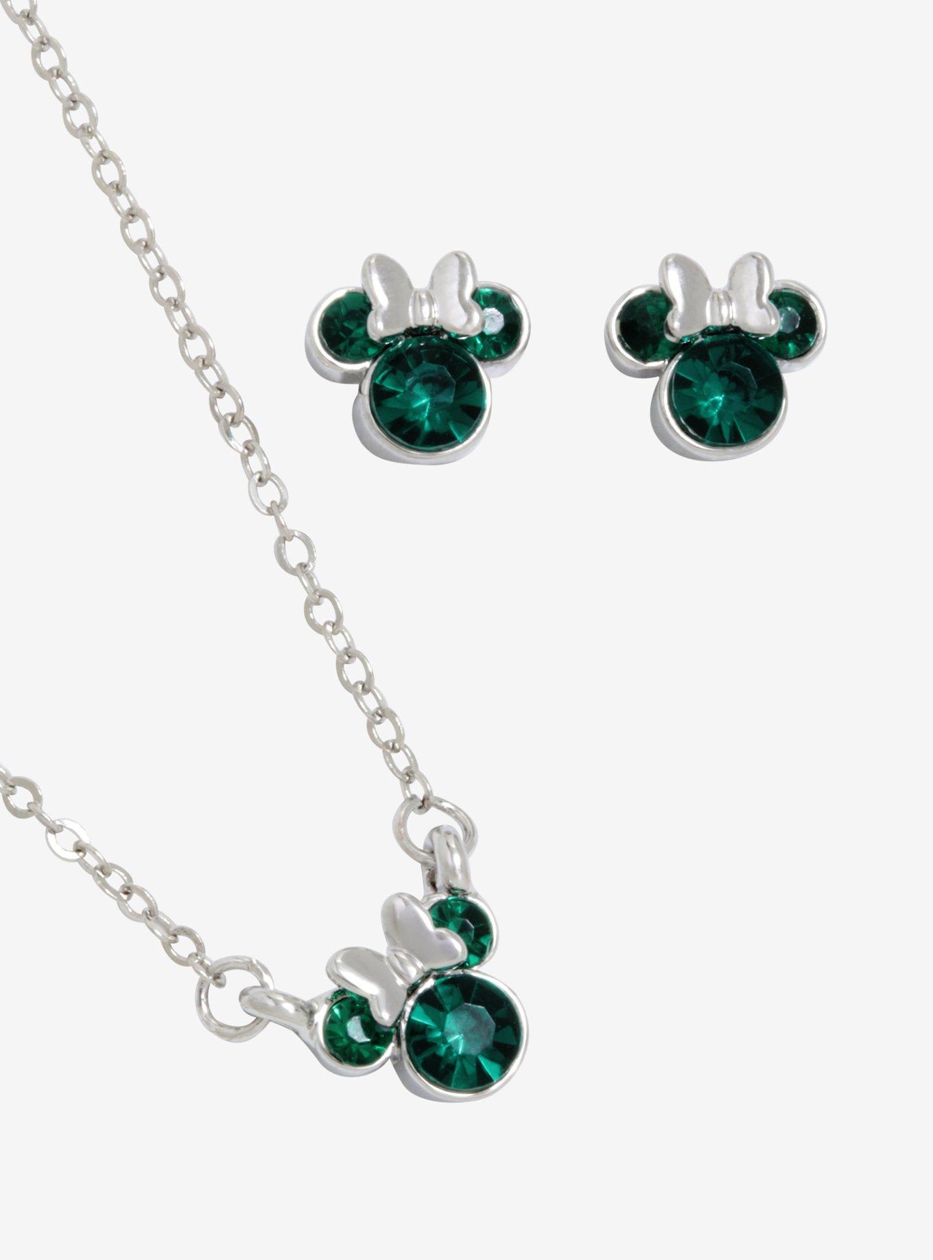 Disney Minnie Mouse May Birthstone Jewelry Set, , hi-res