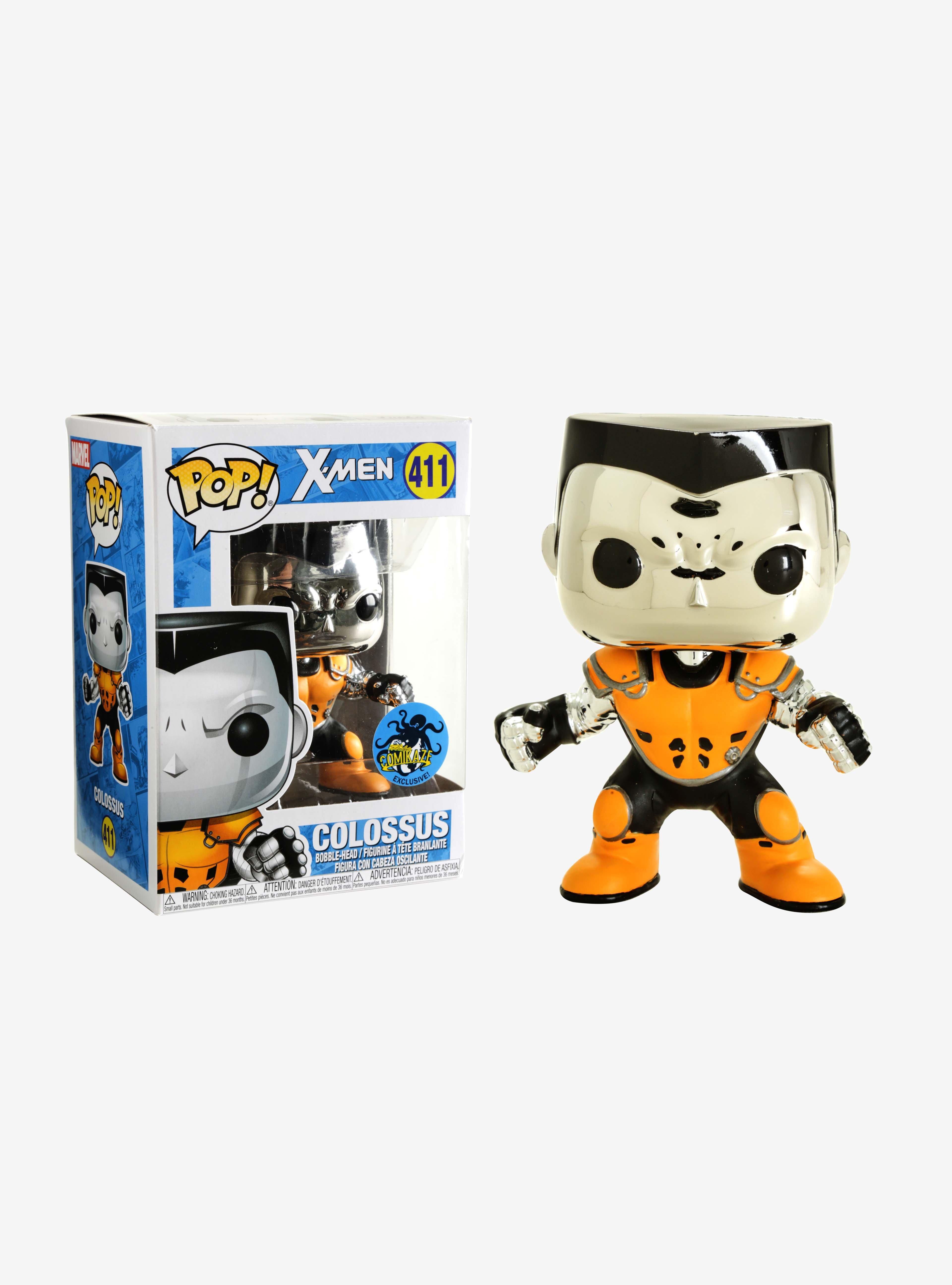 Funko Marvel X-Men Pop! Chrome X-Force Colossus Vinyl Bobble-Head 2018 L.A. Comic Con Exclusive, , hi-res