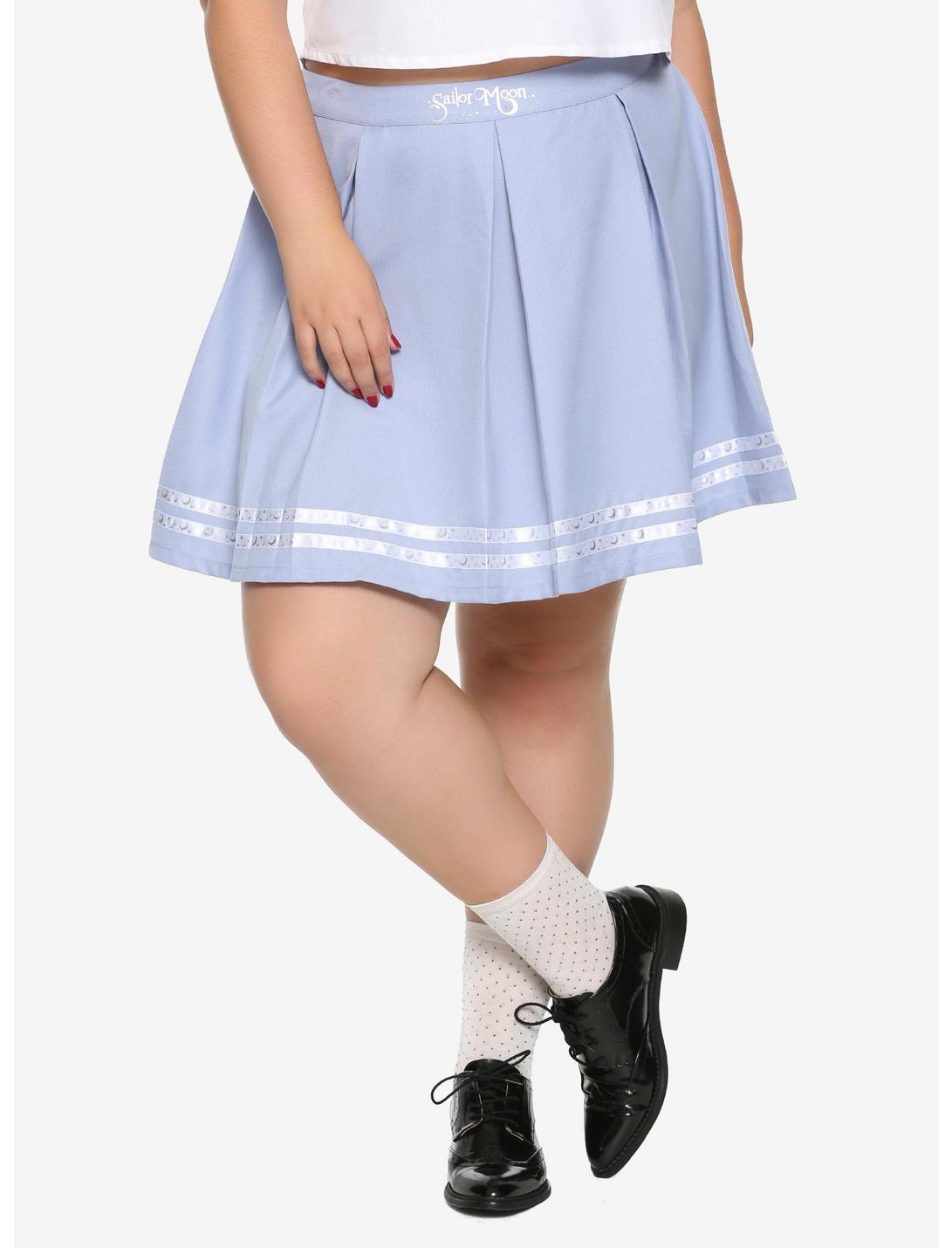Sailor Moon Blue Uniform Skirt Plus Size Hot Topic Exclusive, NAVY, hi-res