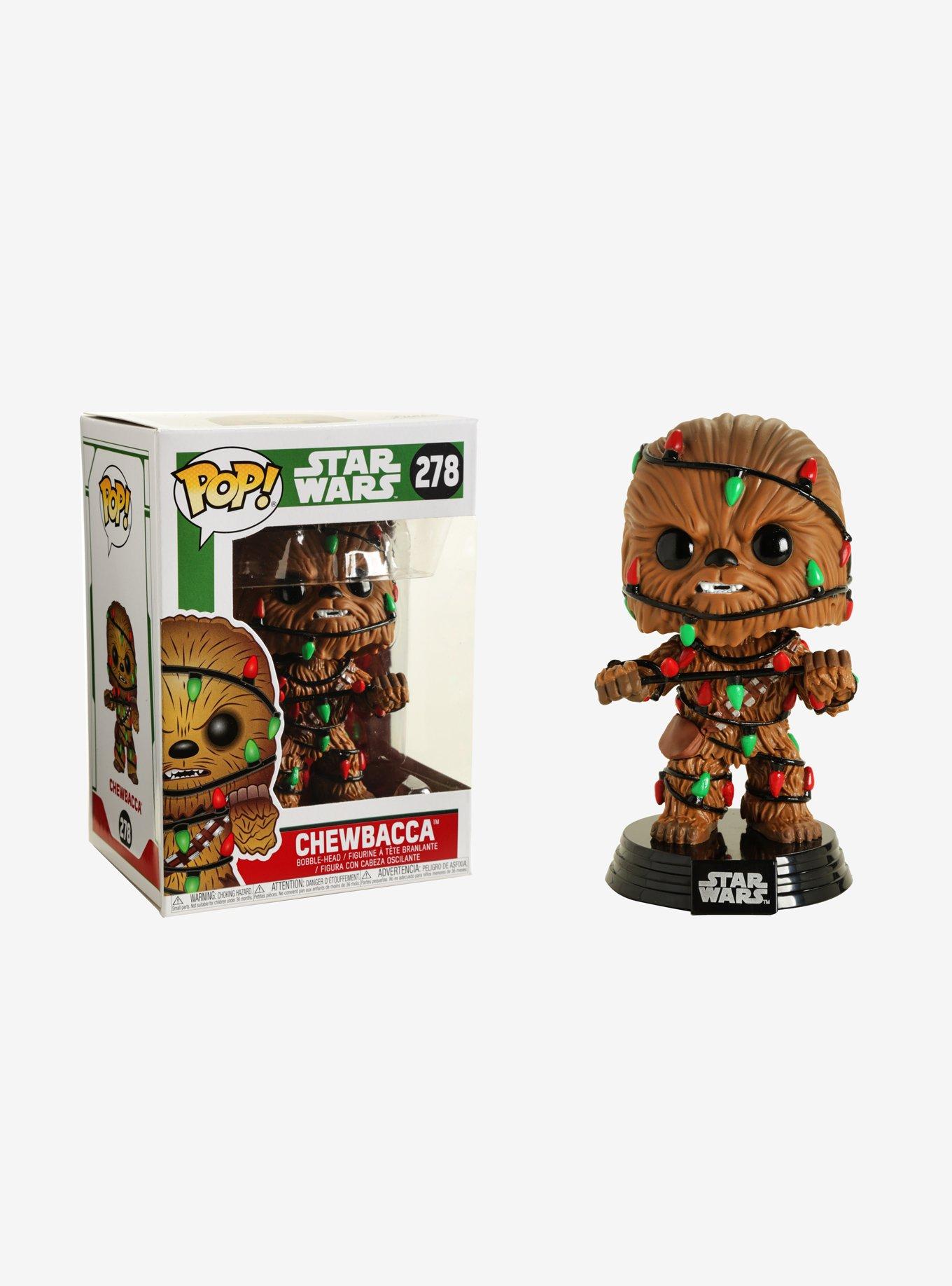 Figurine Funko Pop! N°278 - Star Wars - Holiday Chewbacca Avec Guirlande  Lumineu