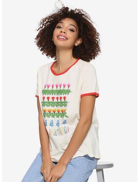 Disney Fantasia Dancing Flowers Ringer T-Shirt, , hi-res