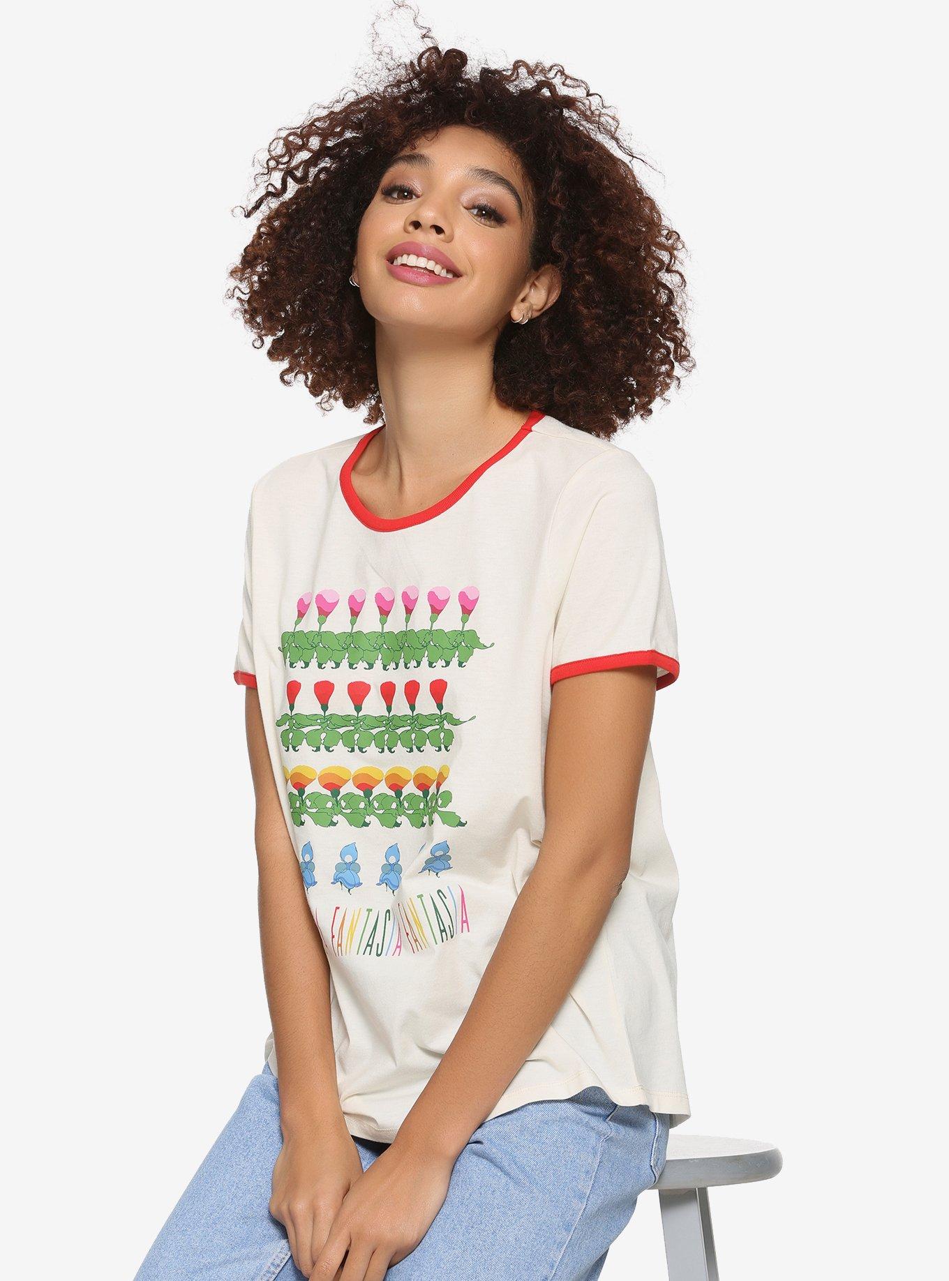 Disney Fantasia Dancing Flowers Ringer T-Shirt, MULTI, hi-res