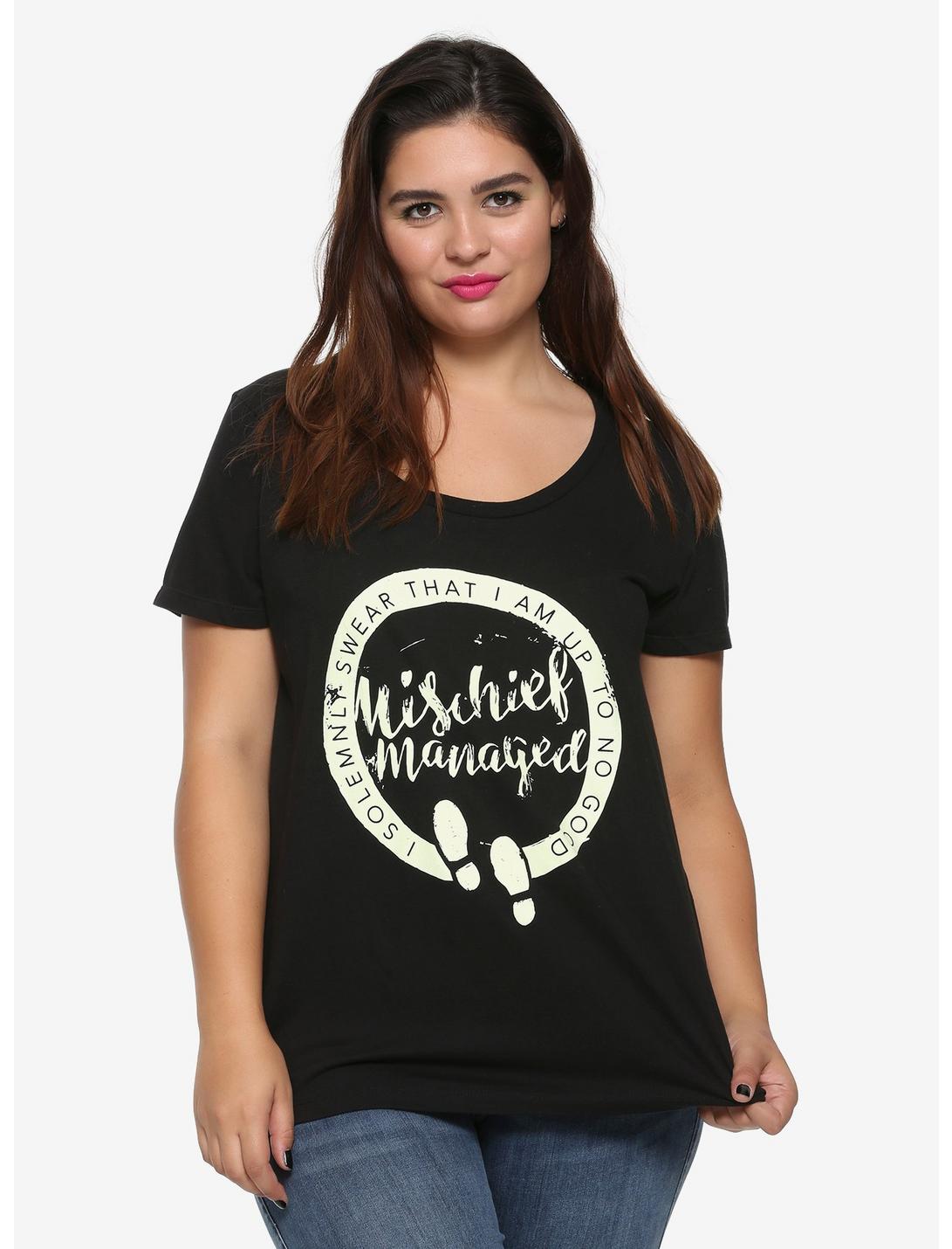 Harry Potter Up To No Good & Mischief Managed Girls T-Shirt Plus Size, WHITE, hi-res