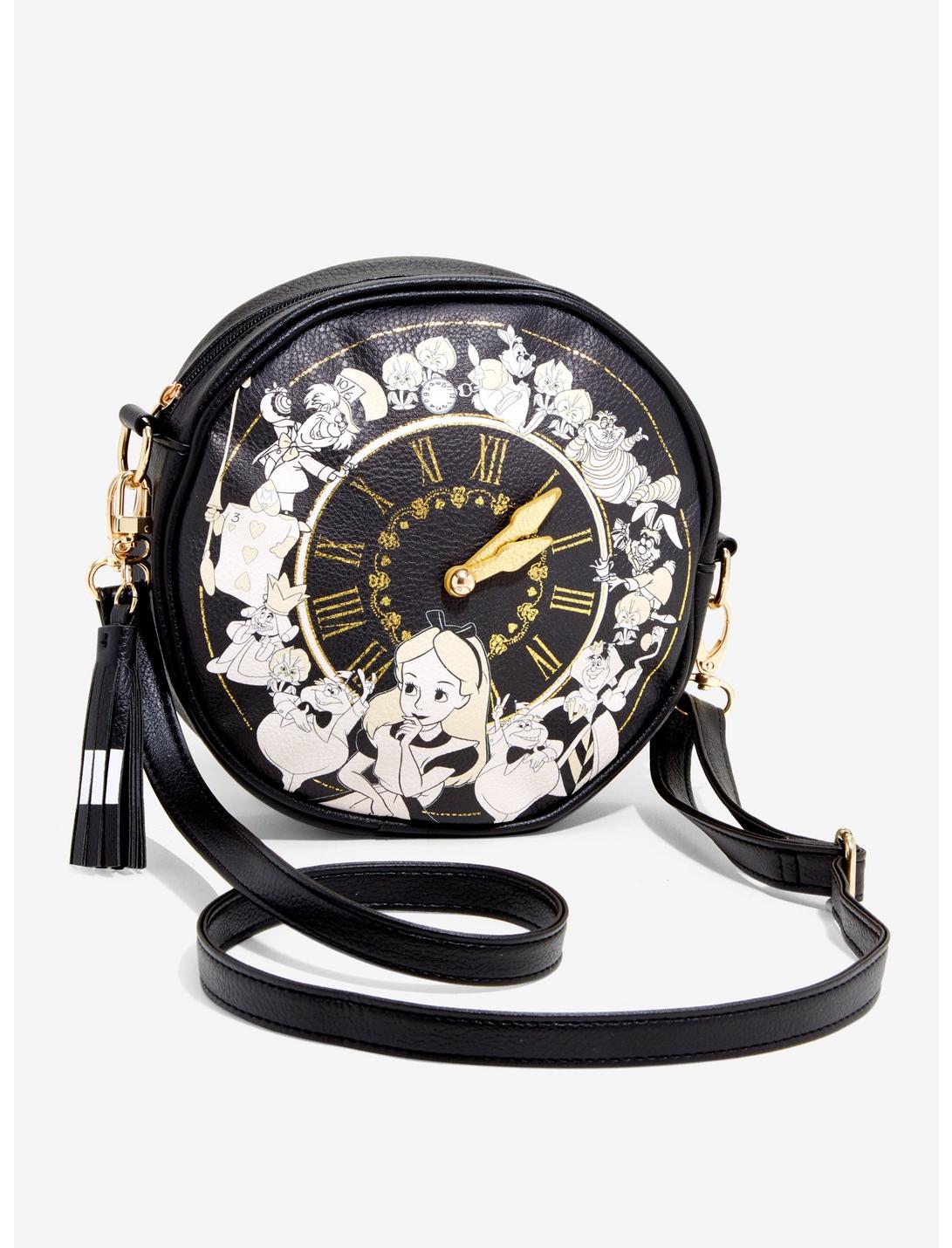 Loungefly Disney Alice In Wonderland Clock Crossbody Bag, , hi-res