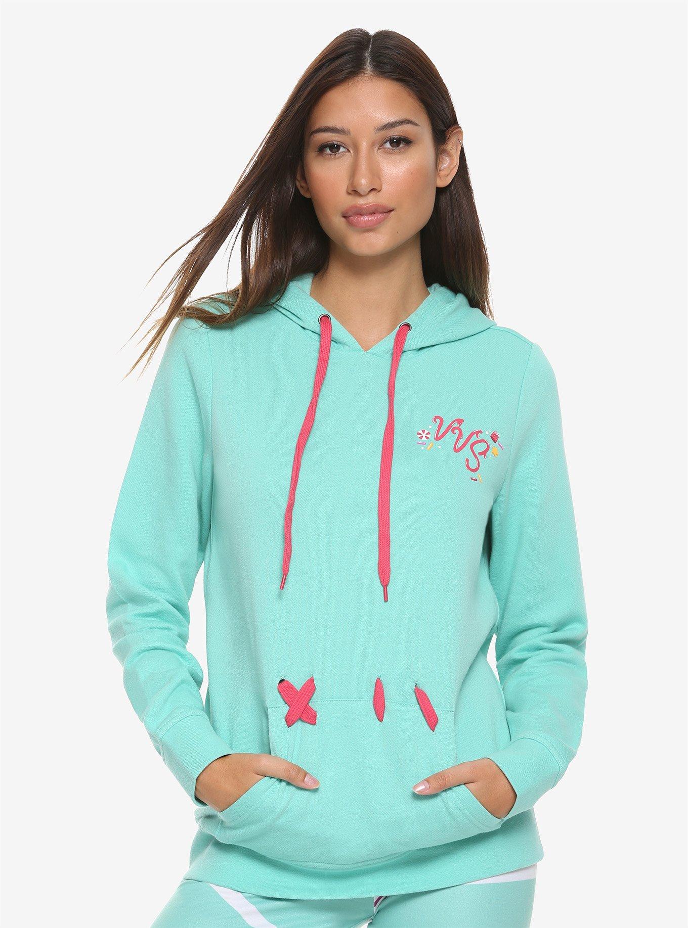 Her Universe Disney Wreck-It Ralph 2: Ralph Breaks The Internet Vanellope Girls Hoodie, BLUE WING TEAL, hi-res