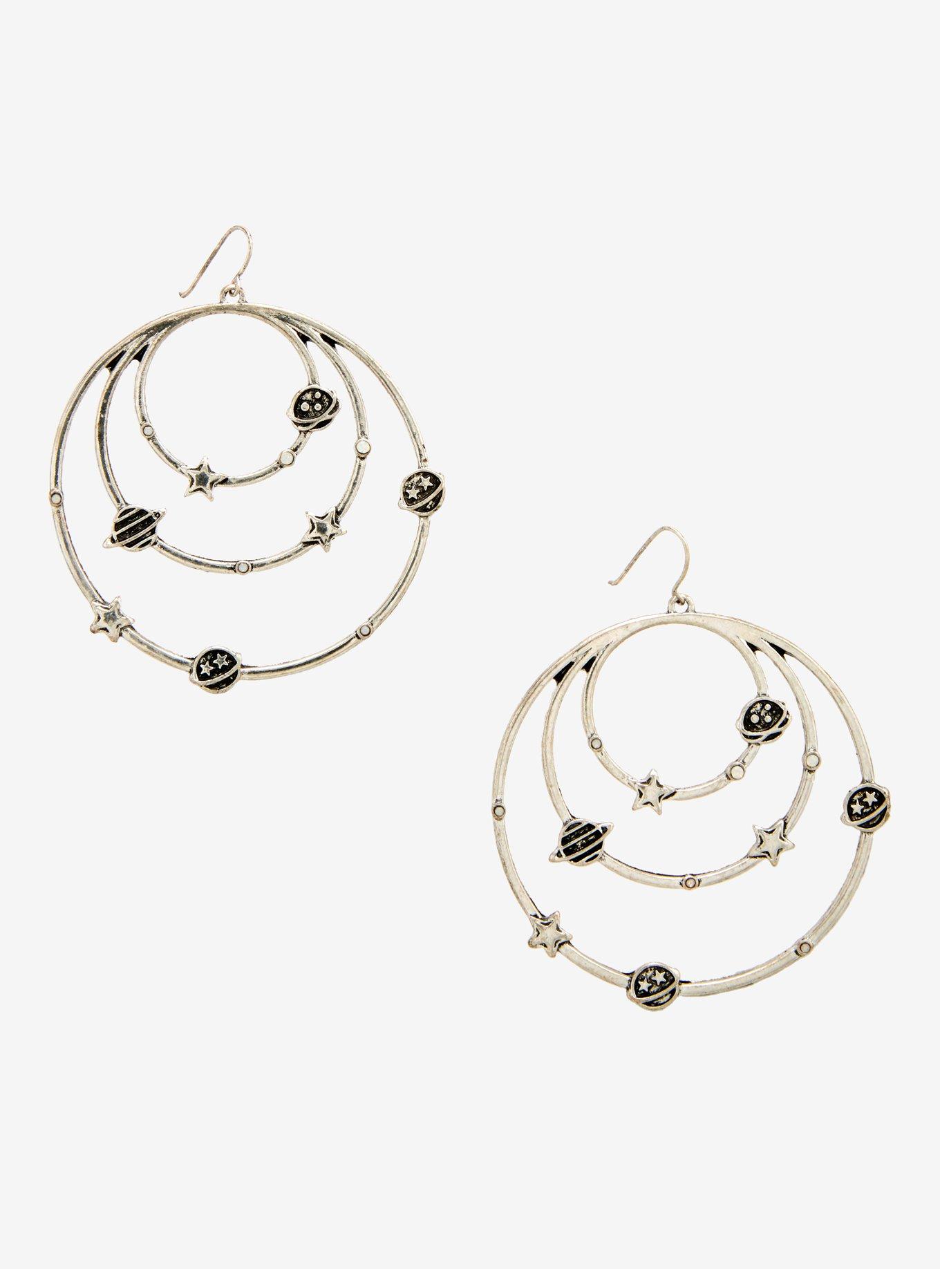 Blackheart Planetary Hoop Earrings, , hi-res