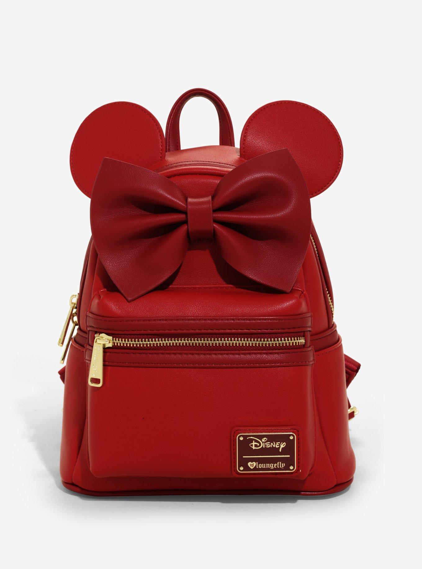 Red minnie mouse loungefly backpack new arrivals