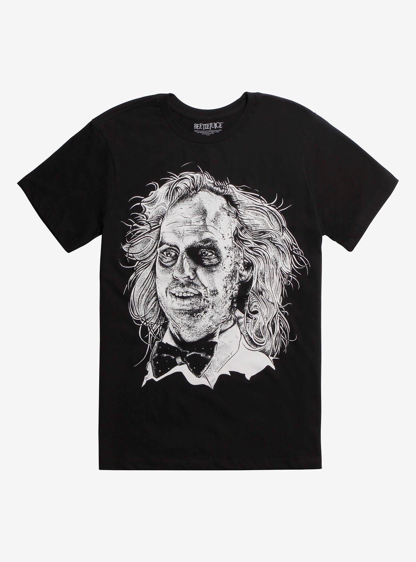 Beetlejuice Portrait T-Shirt Hot Topic Exclusive, BLACK, hi-res