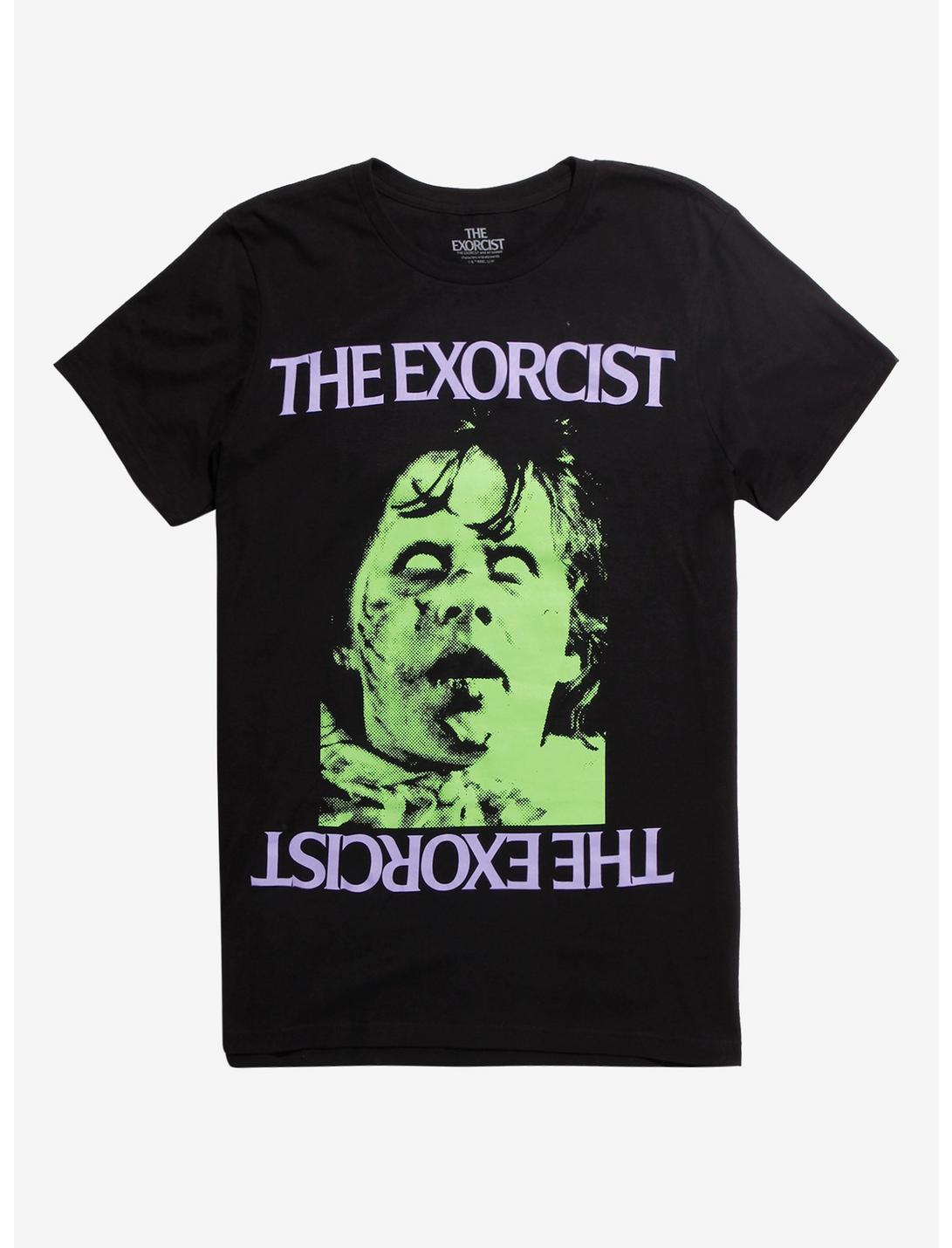 The Exorcist Regan & Father Merrin T-Shirt Hot Topic Exclusive, BLACK, hi-res