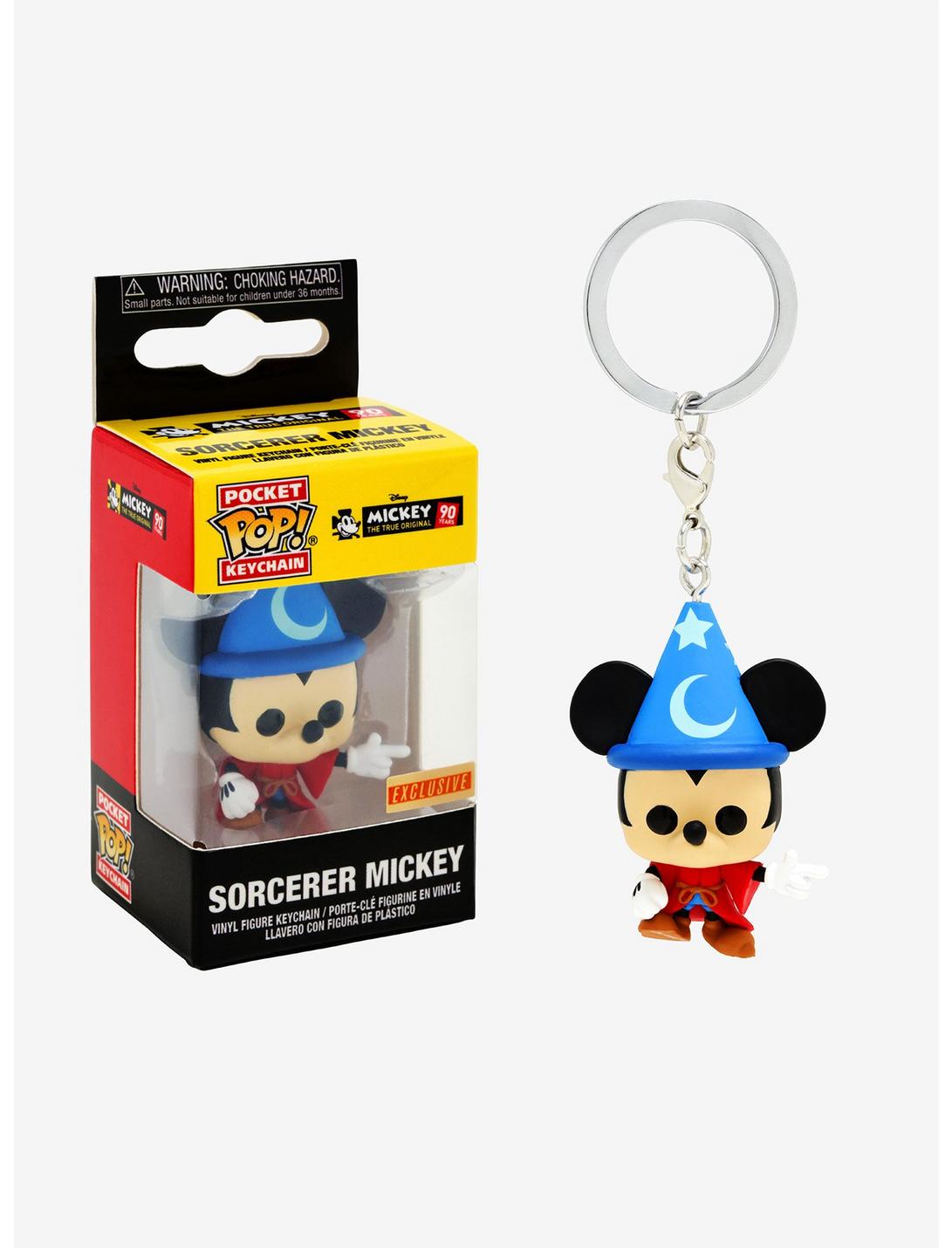Funko Pocket Pop! Disney Fantasia Sorcerer Mickey Vinyl Key Chain - BoxLunch Exclusive, , hi-res
