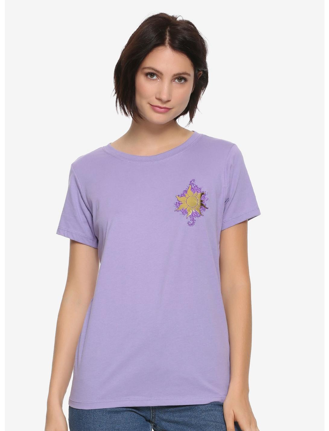 Disney Tangled Lavender Sun Womens T-Shirt - BoxLunch Exclusive, PURPLE, hi-res