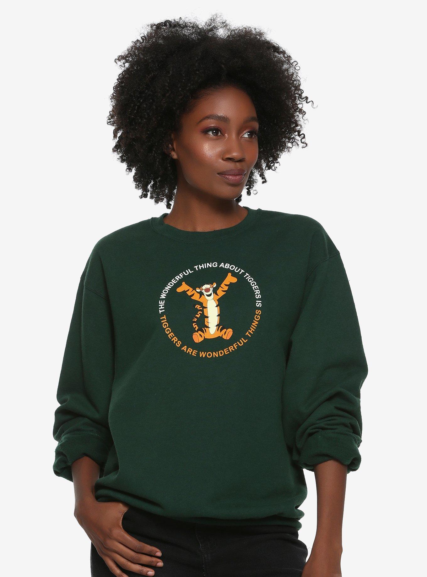 Disney Winnie The Pooh Tigger Logo Womens Crewneck Pullover - BoxLunch Exclusive, BLUE, hi-res