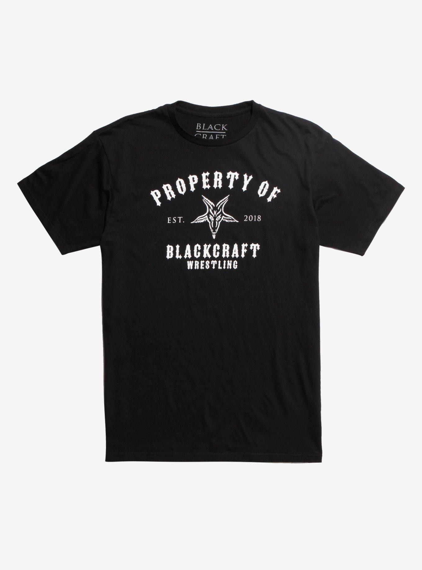 BlackCraft Property Of BlackCraft Wrestling T-Shirt, BLACK, hi-res