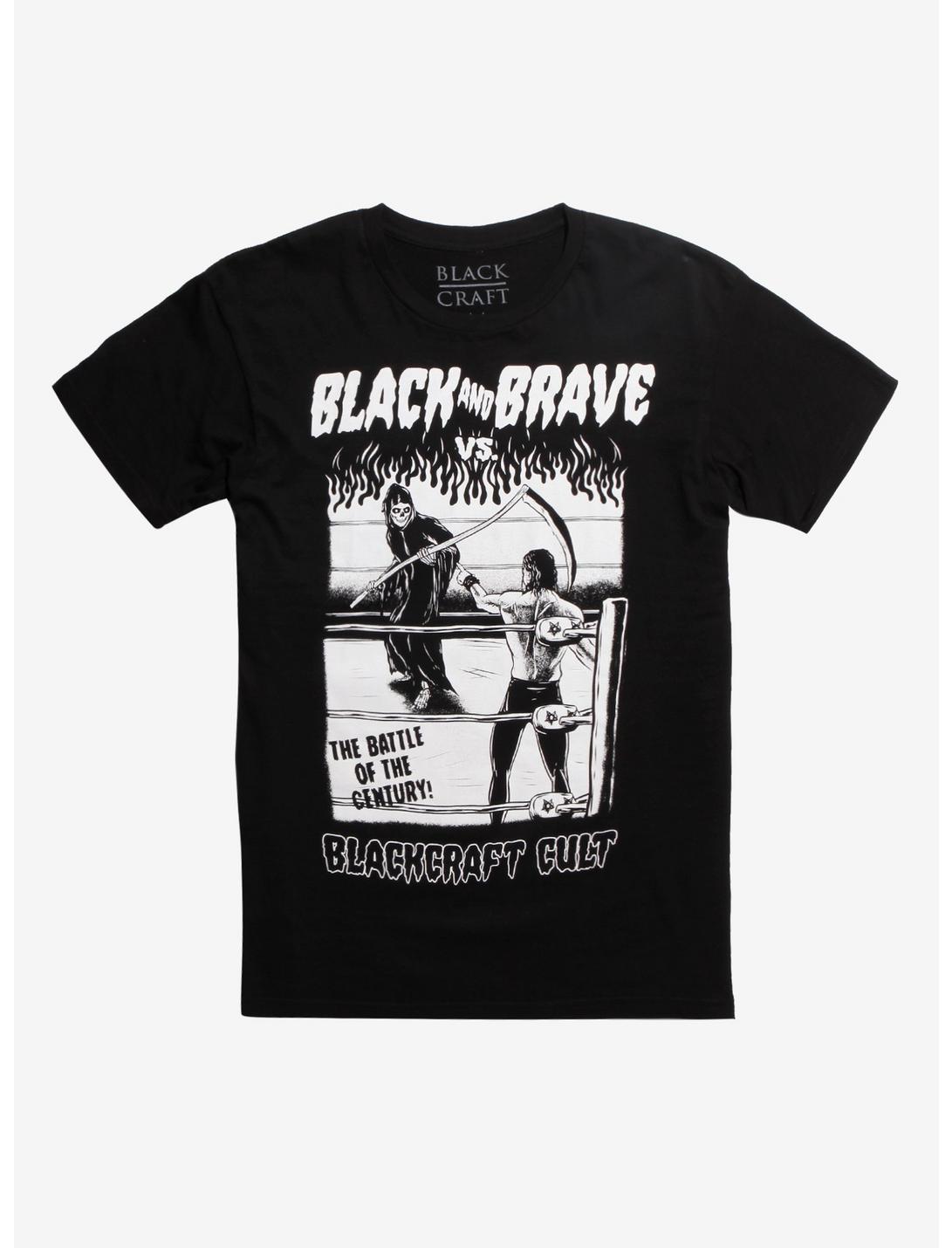 BlackCraft Black X Brave Vs. BCC T-Shirt, BLACK, hi-res