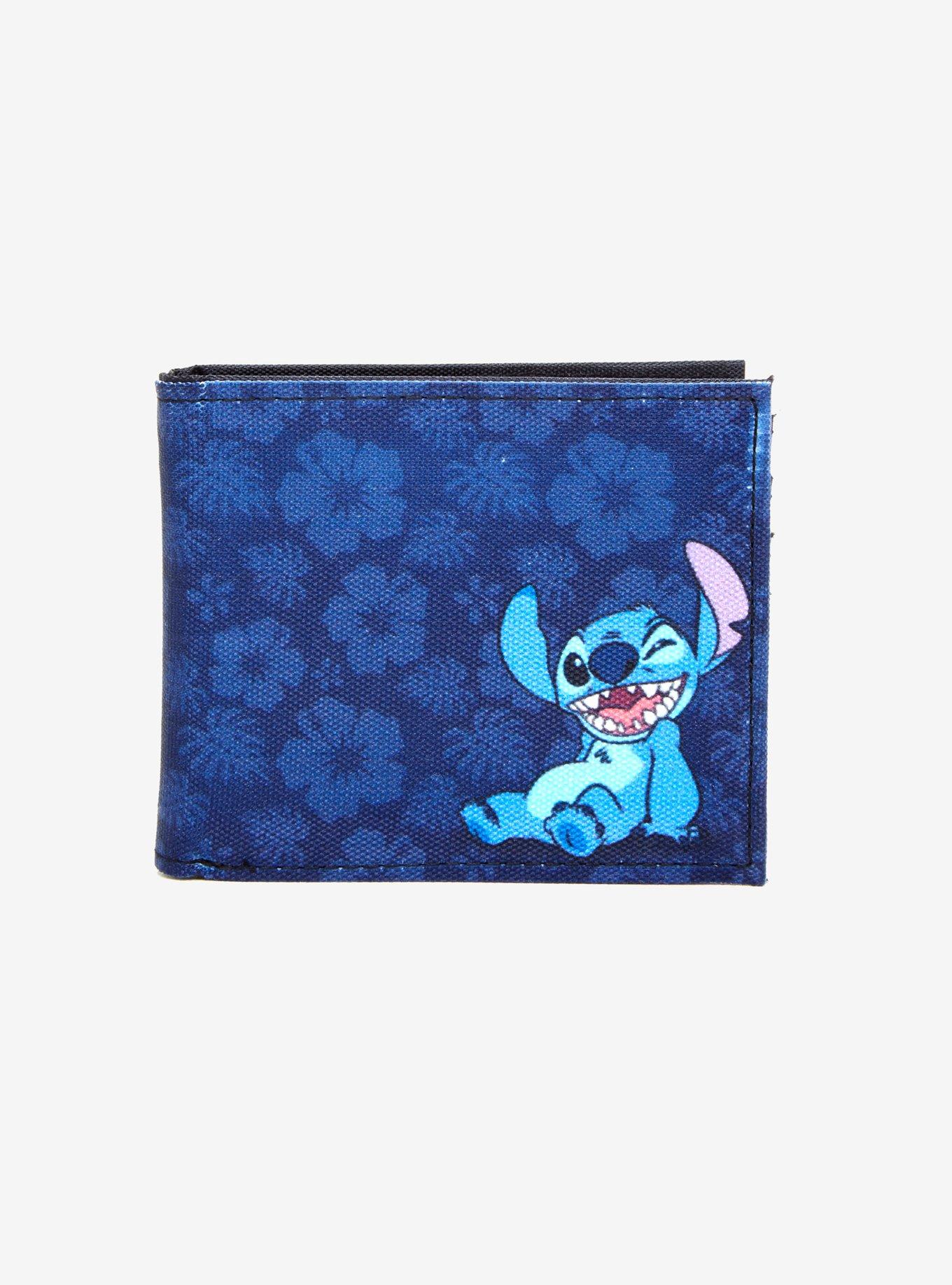 Disney Lilo & Stitch Hibiscus & Stitch Canvas Bi-Fold Wallet, , hi-res