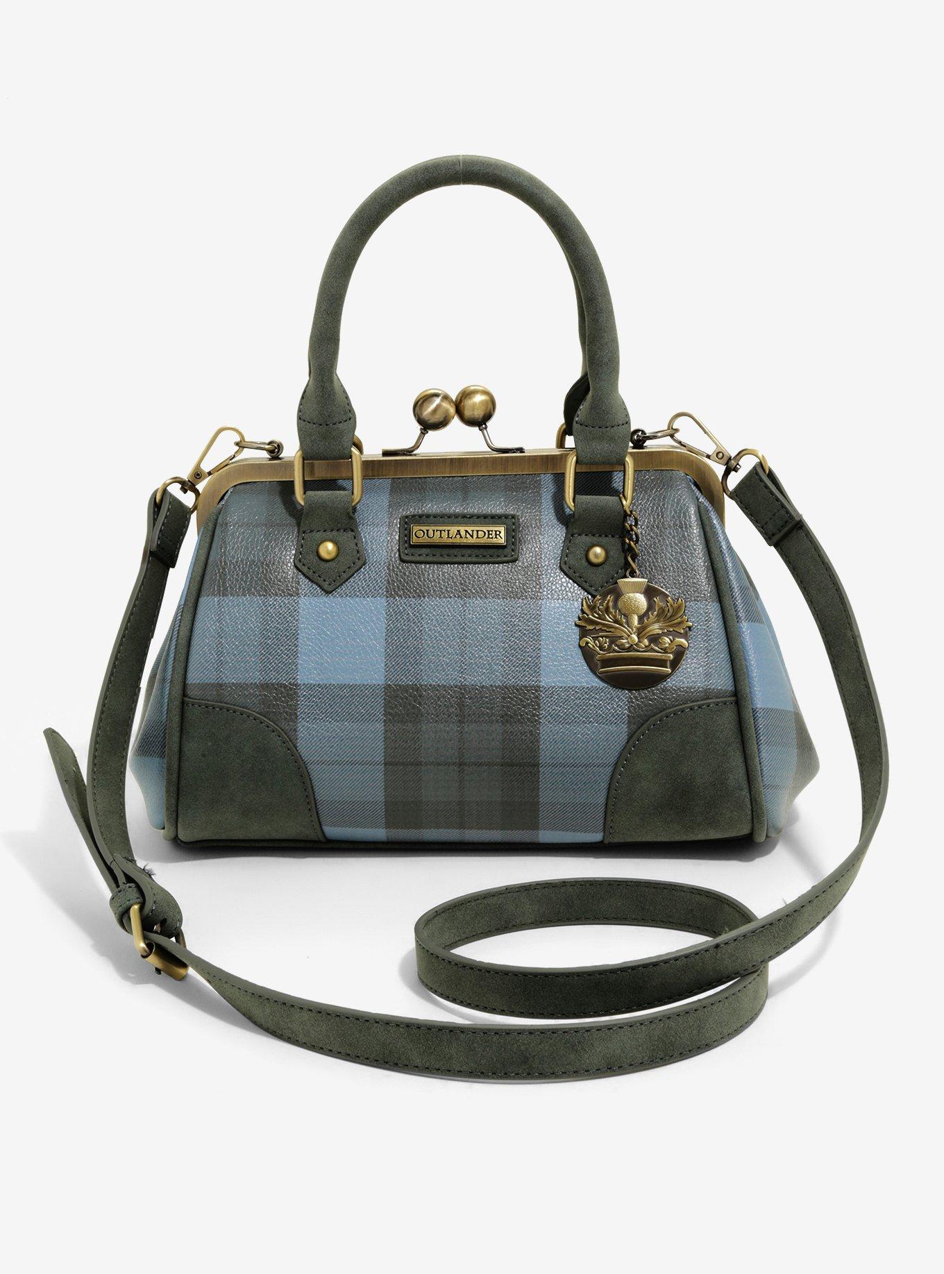 Outlander Fraser Plaid Kisslock Satchel, , hi-res