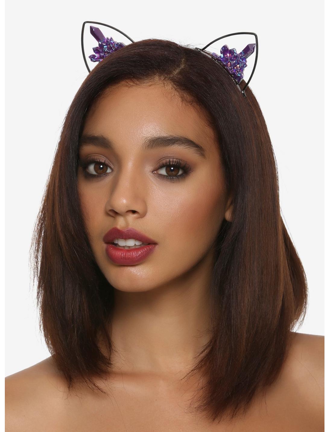 Crystal Cat Ear Headband, , hi-res