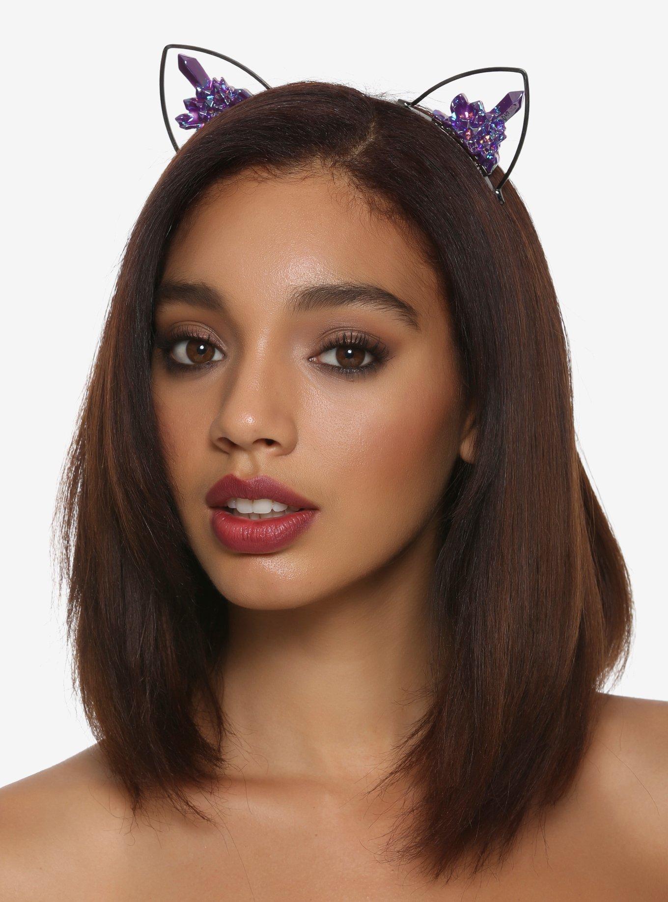 Crystal Cat Ear Headband Hot Topic