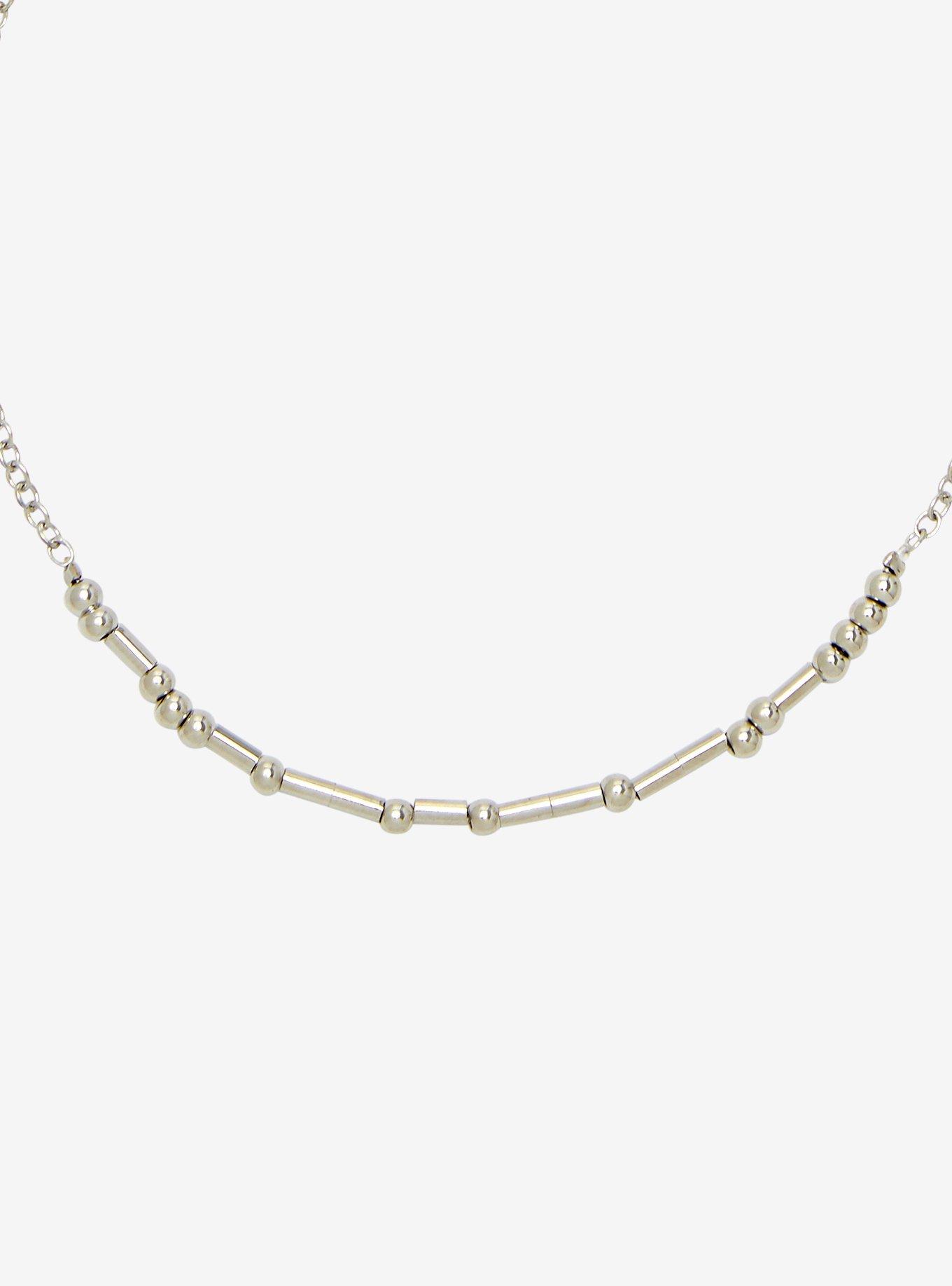 Morse Code F Yes Necklace, , hi-res