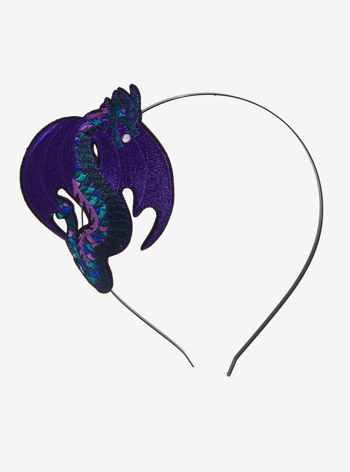 Applique Dragon Metal Headband, , hi-res