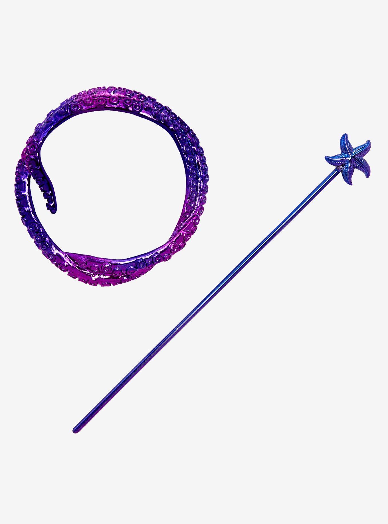 Octopus Starfish Hair Bun Pin Set, , hi-res