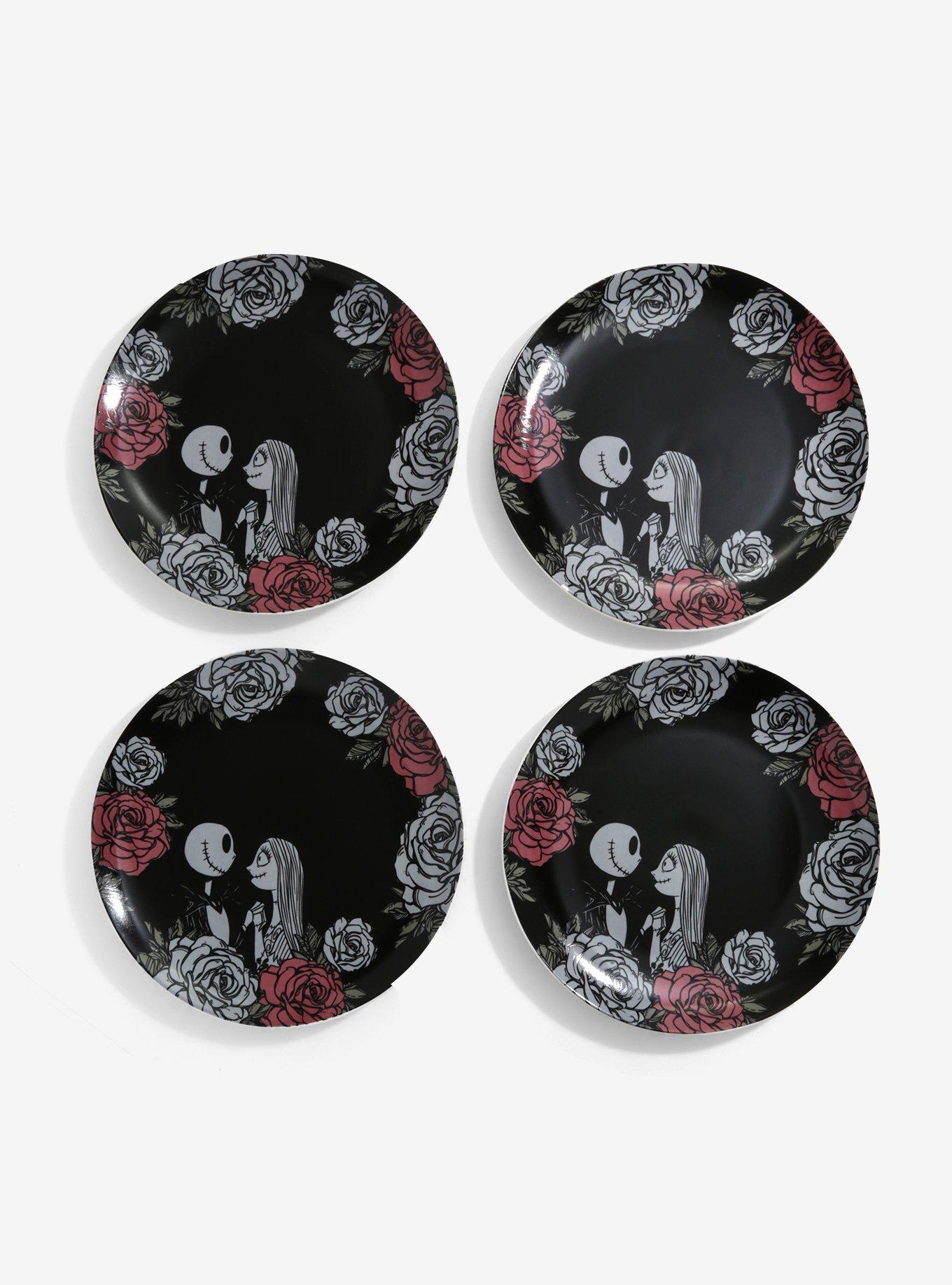 The Nightmare Before Christmas Roses Large Plate Set, , hi-res