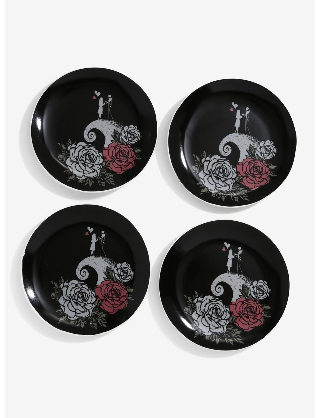 The Nightmare Before Christmas Silhouette Roses Small Plate Set, , hi-res