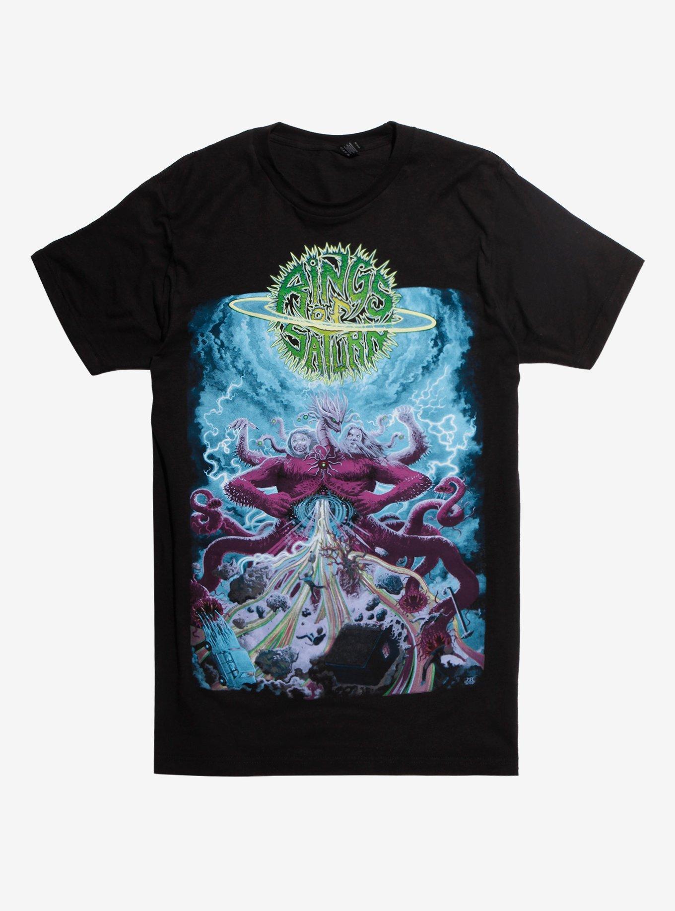 Rings Of Saturn Portal Monster T-Shirt, BLACK, hi-res