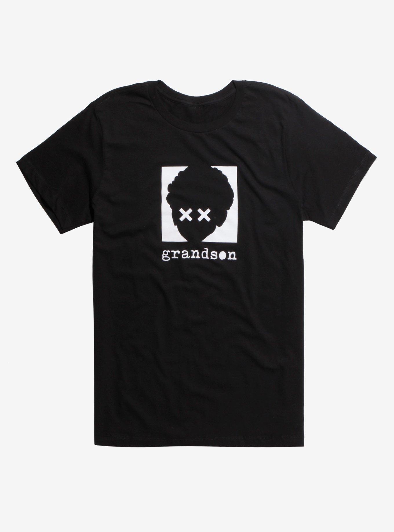 Grandson X Eyes Logo T-Shirt, BLACK, hi-res