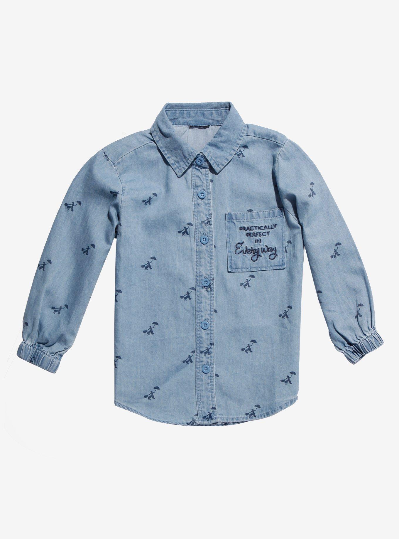 Her Universe Disney Mary Poppins Perfect Toddler Woven Button-Up - BoxLunch Exclusive, PATCH ME UP, hi-res