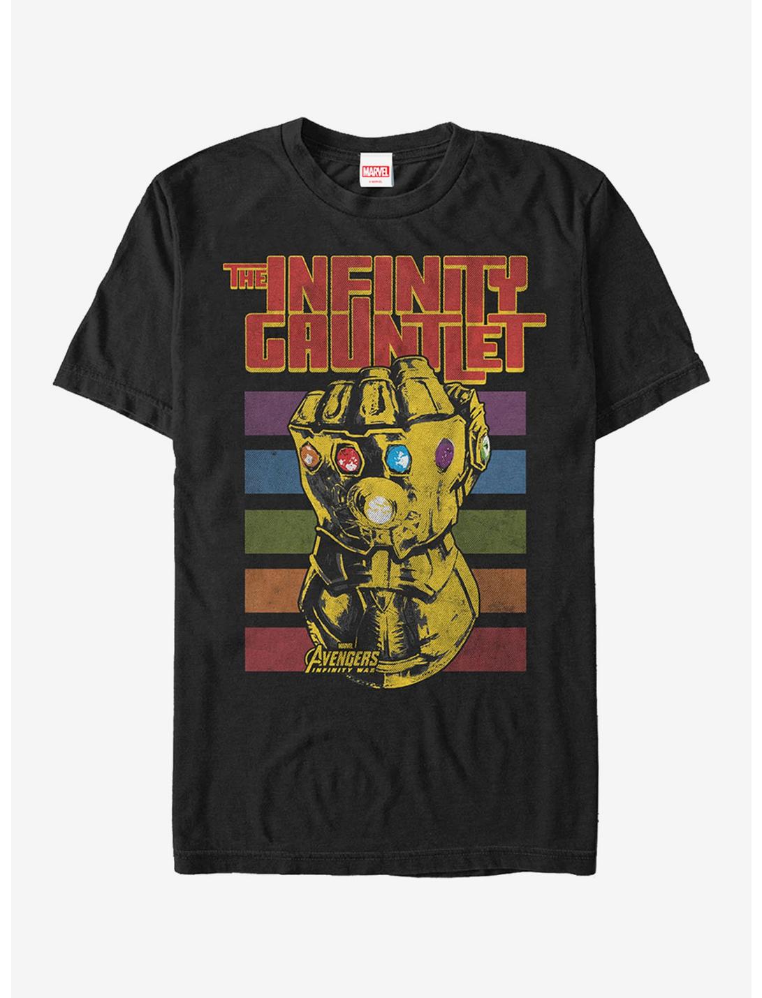 Marvel Avengers: Infinity War Rainbow Gauntlet T-Shirt, BLACK, hi-res