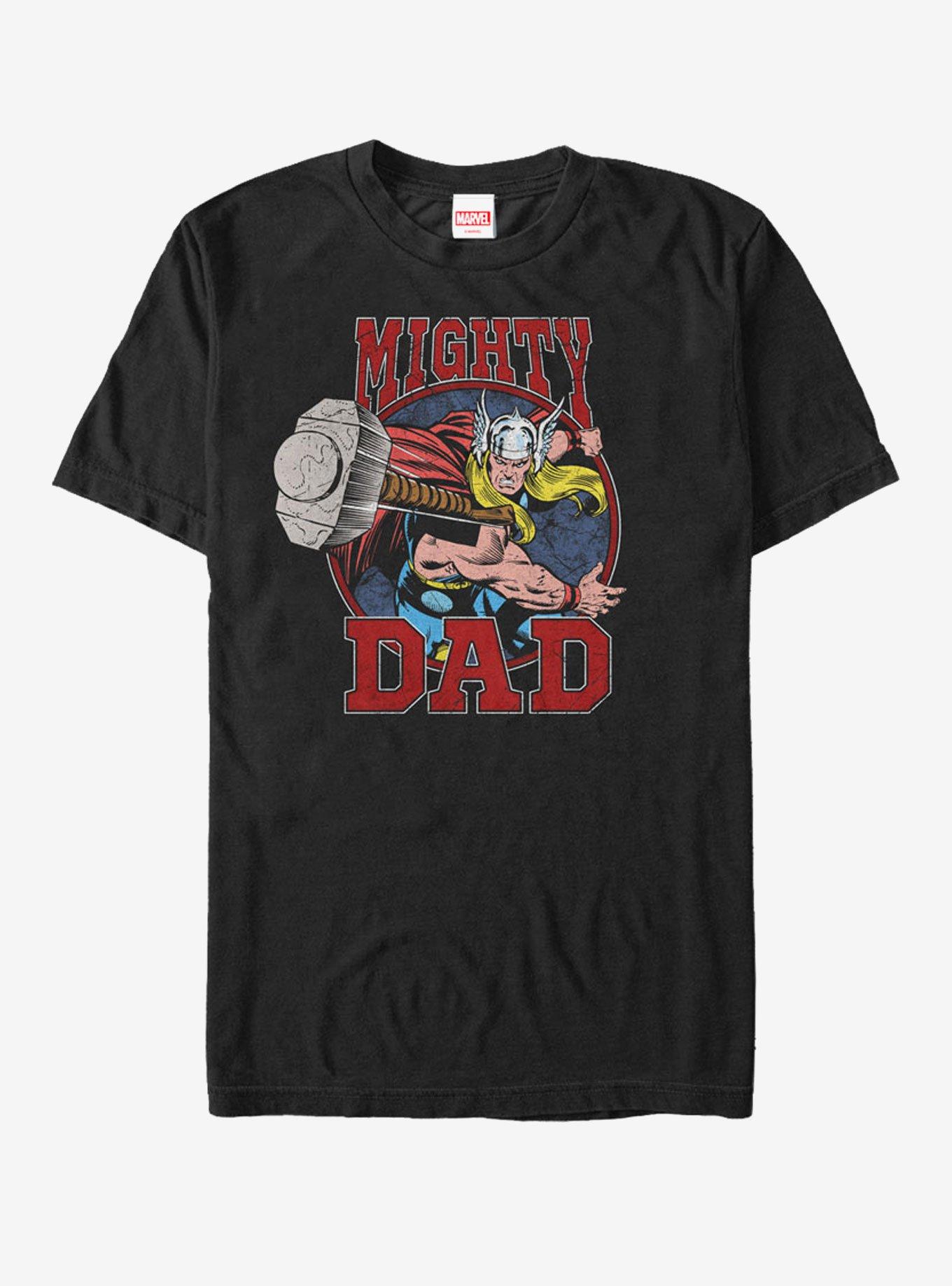 Marvel Father's Day Thor Mighty Dad Hammer T-Shirt - BLACK | Hot Topic