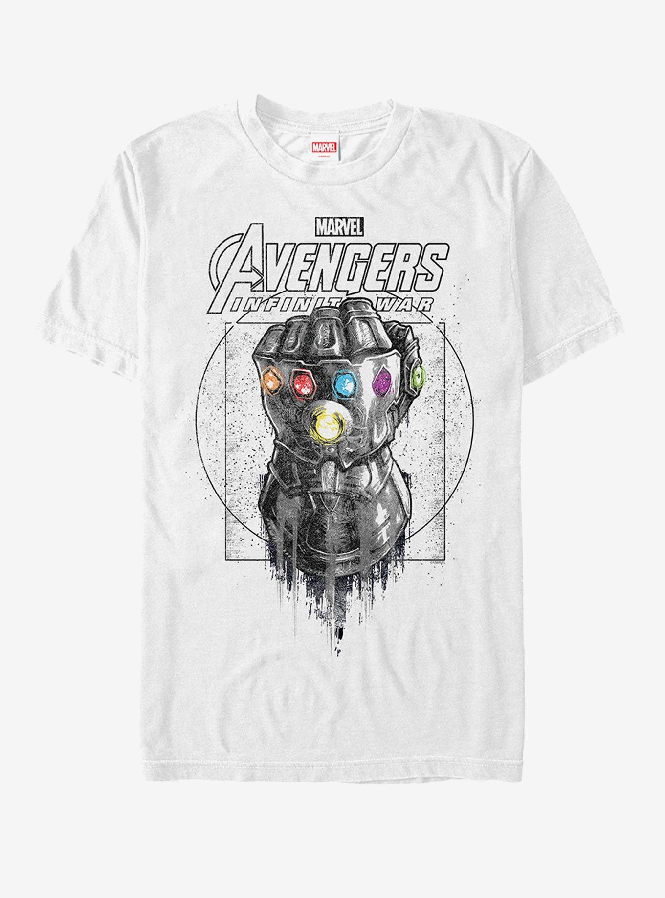 Marvel Avengers: Infinity War Gauntlet Drip T-Shirt, WHITE, hi-res