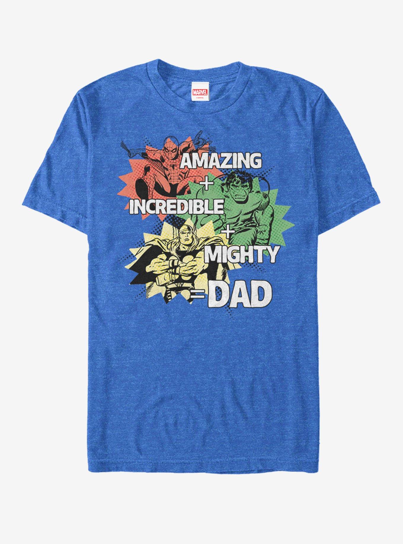 Marvel Father's Day Avengers Dad Qualities T-Shirt, ROY HTR, hi-res