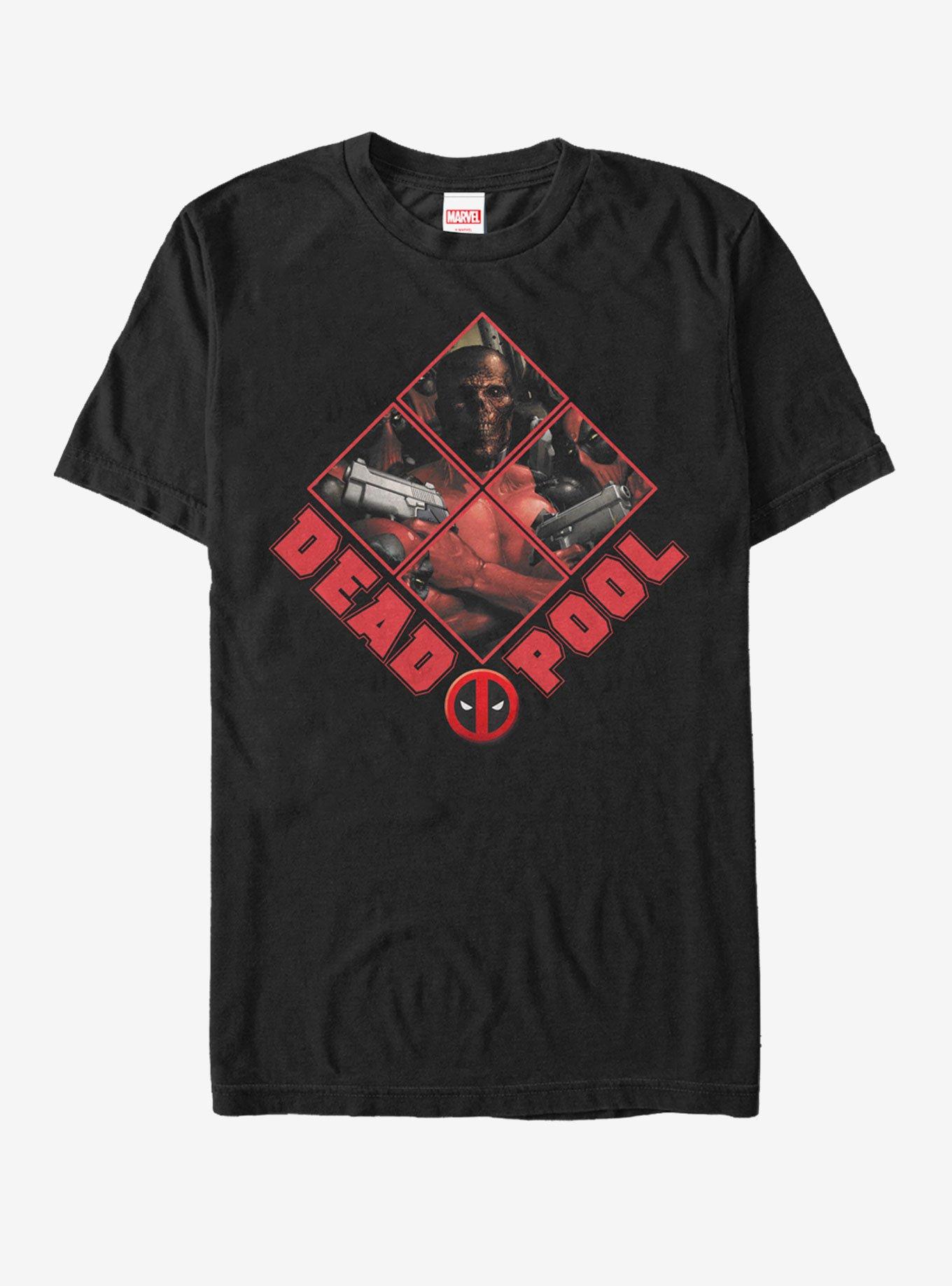 Marvel Deadpool Unmasked T-Shirt, BLACK, hi-res