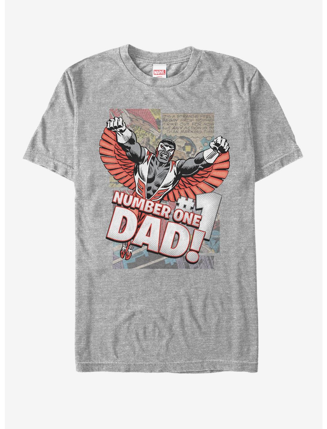Marvel Falcon Number One Dad T-Shirt, ATH HTR, hi-res