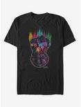 Marvel Avengers: Infinity War Rainbow Streak Gauntlet T-Shirt, BLACK, hi-res
