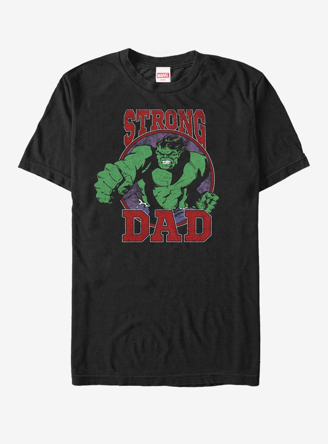 Marvel Hulk Strong Dad T-Shirt, BLACK, hi-res