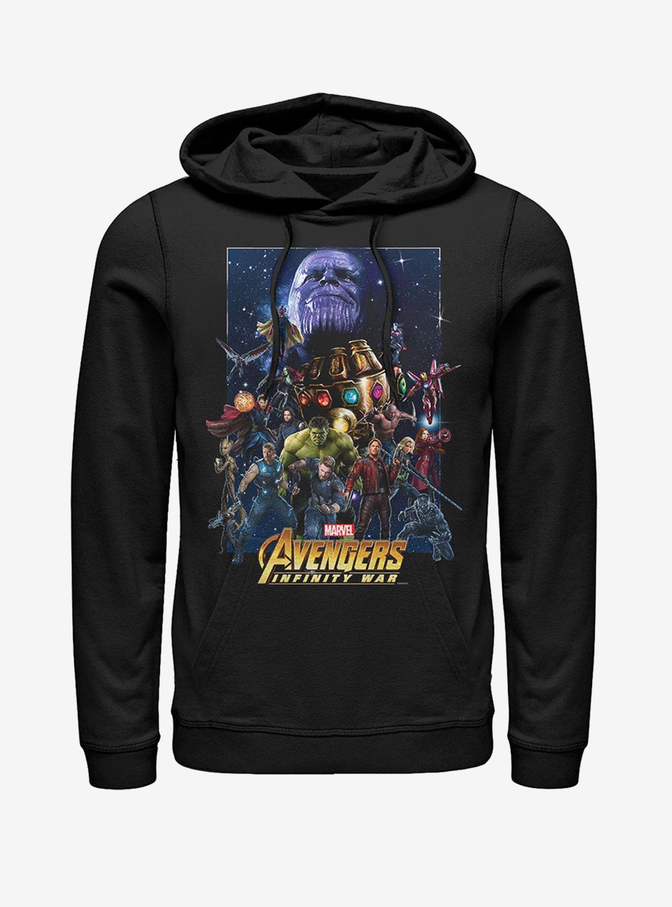 Marvel Avengers: Infinity War Character Collage Hoodie, BLACK, hi-res