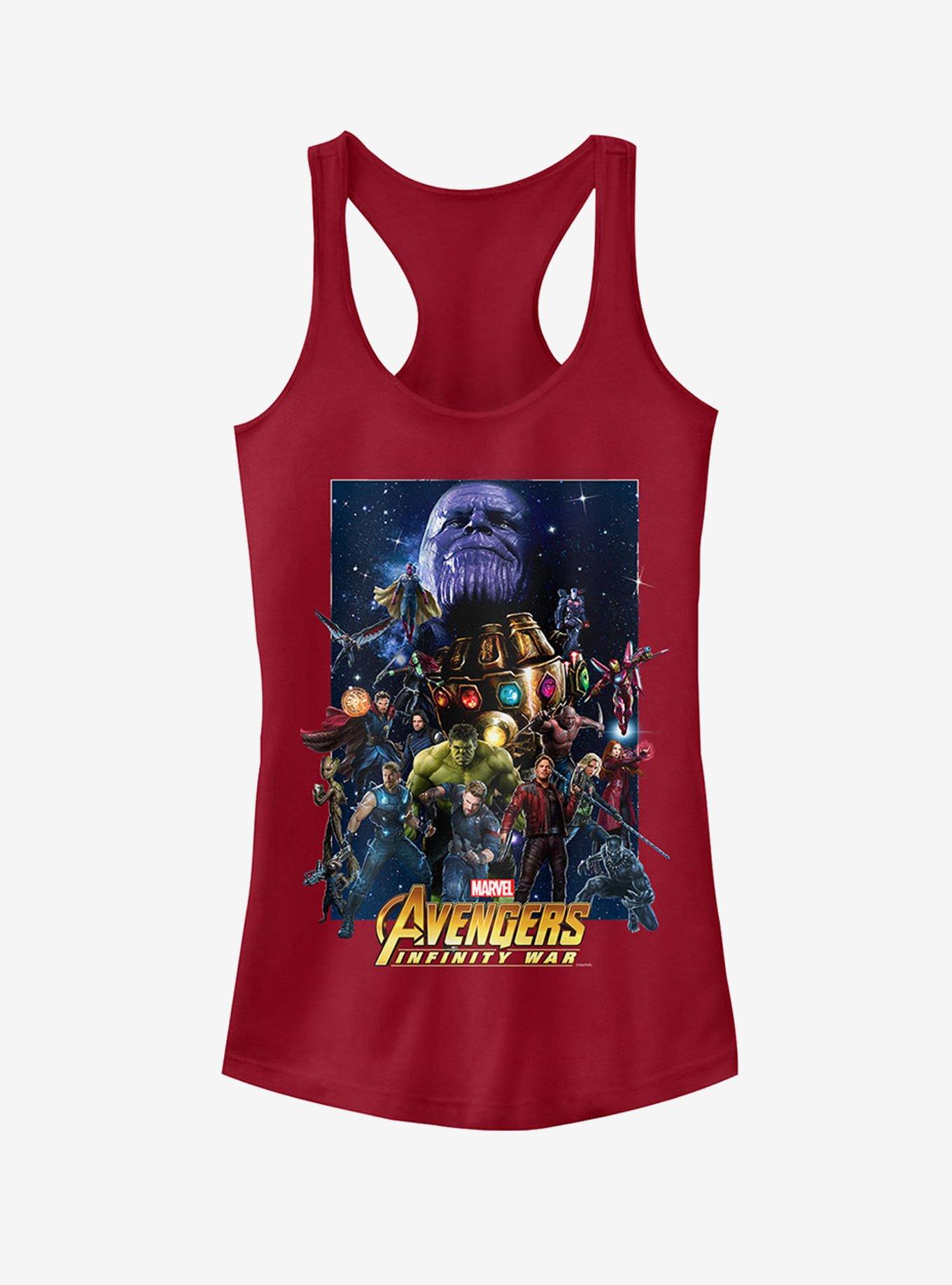 Marvel Avengers: Infinity War Character Collage Girls Tank, SCARLET, hi-res