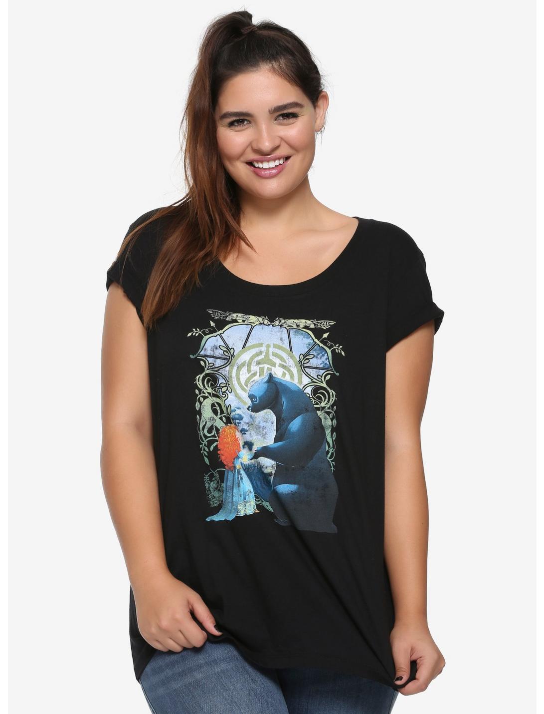 Disney Brave Merida Bear Art Nouveau Girls T-Shirt Plus Size, MULTICOLOR, hi-res