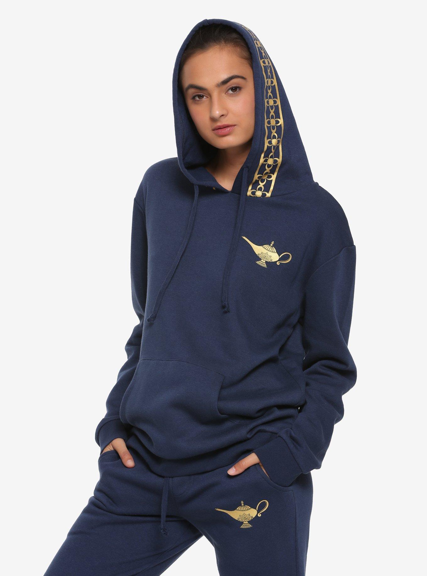 Disney Aladdin Agrabah Foil Womens Hoodie, BLUE, hi-res