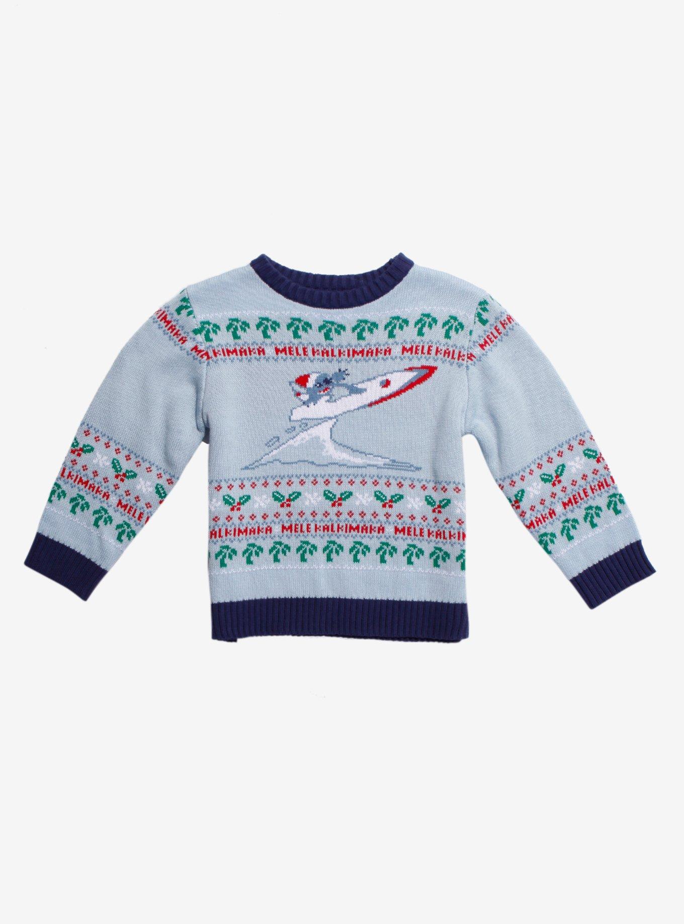 Disney Lilo & Stitch Holiday Toddler Sweater - BoxLunch Exclusive, BLUE, hi-res