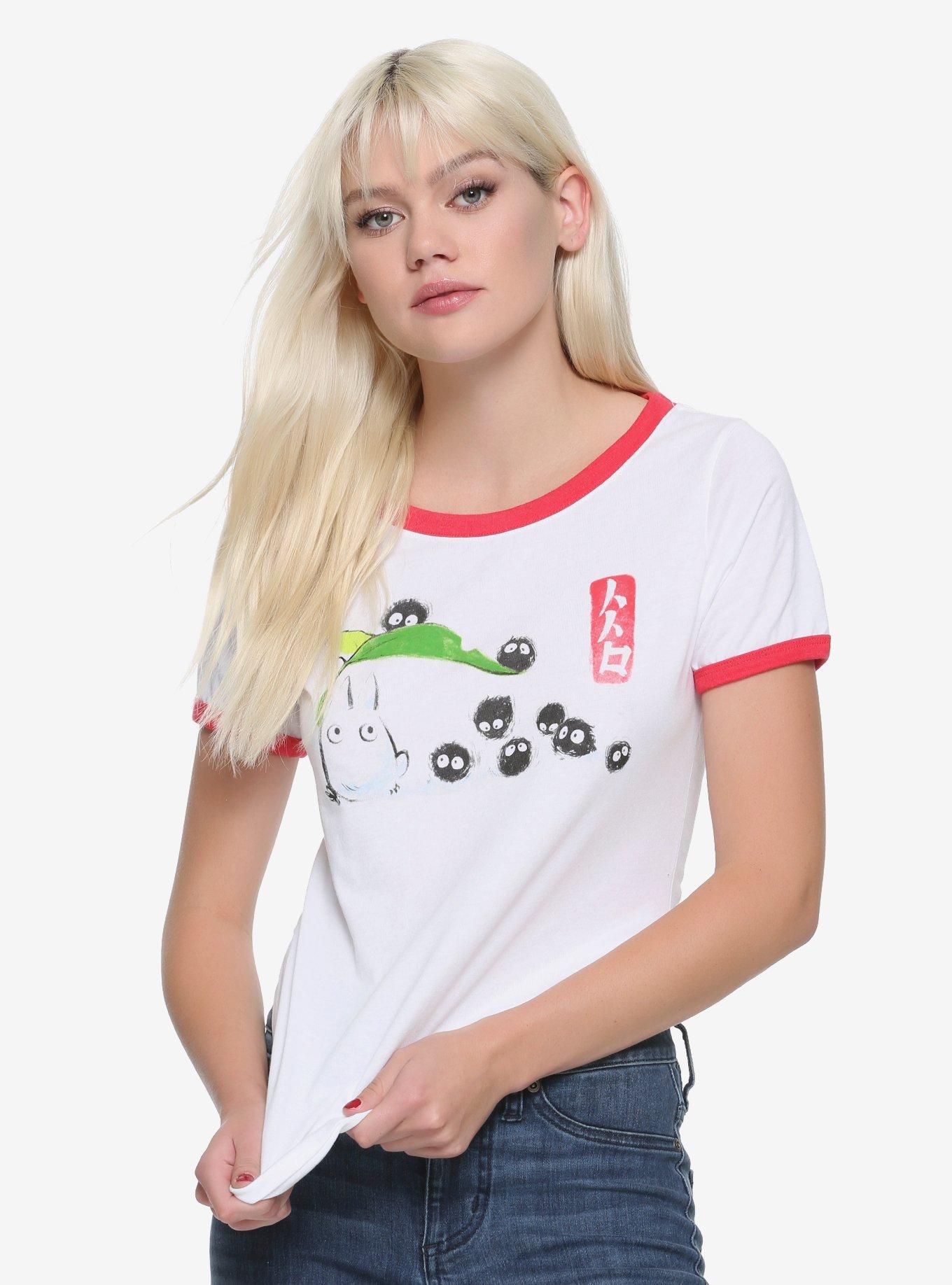 Her Universe Studio Ghibli My Neighbor Totoro Follow Me Girls Ringer T-Shirt, RED, hi-res