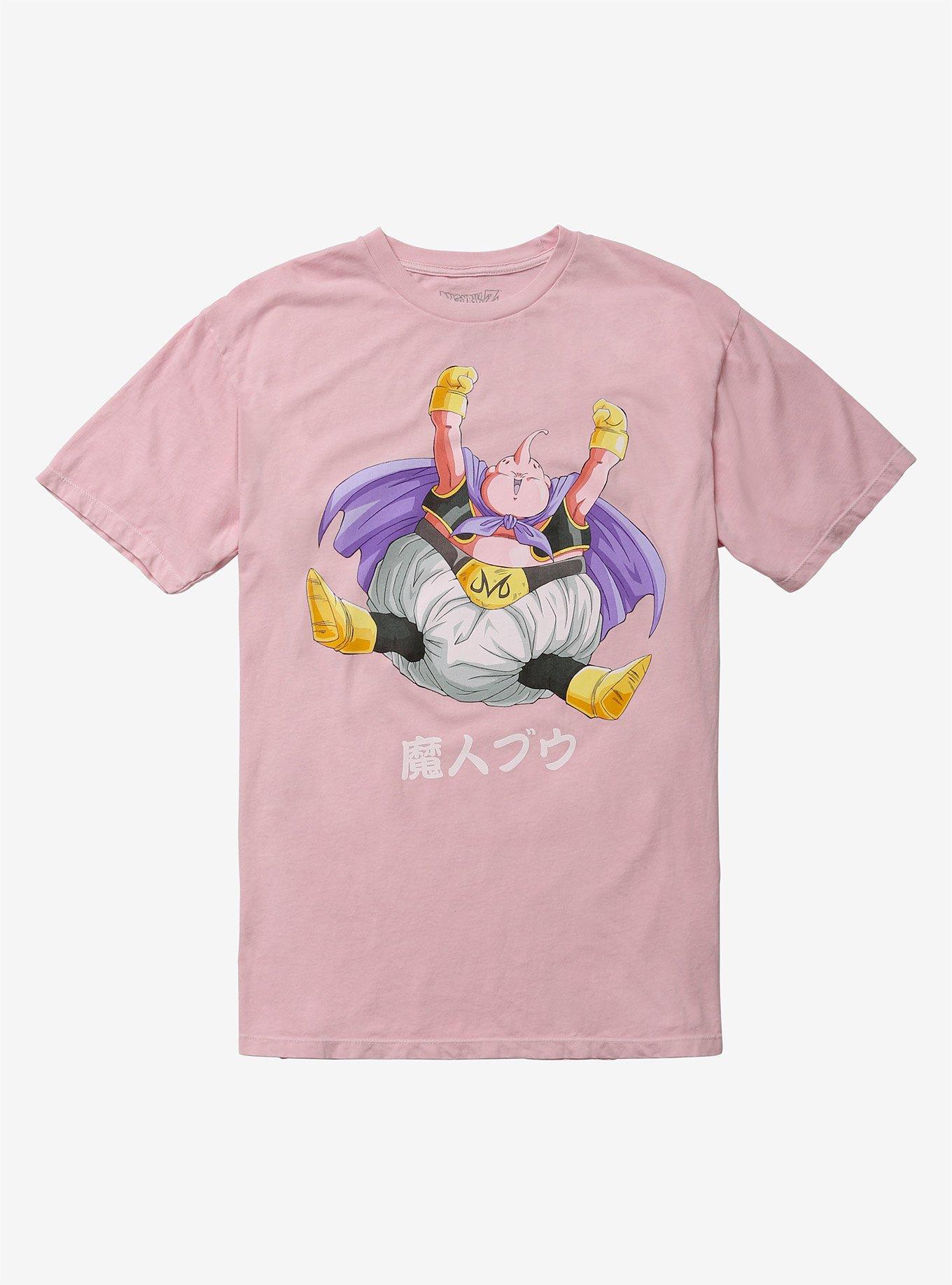 Camiseta T-Shirt Dragon Ball Majin Boo Versão Magro Algodão - Rosa