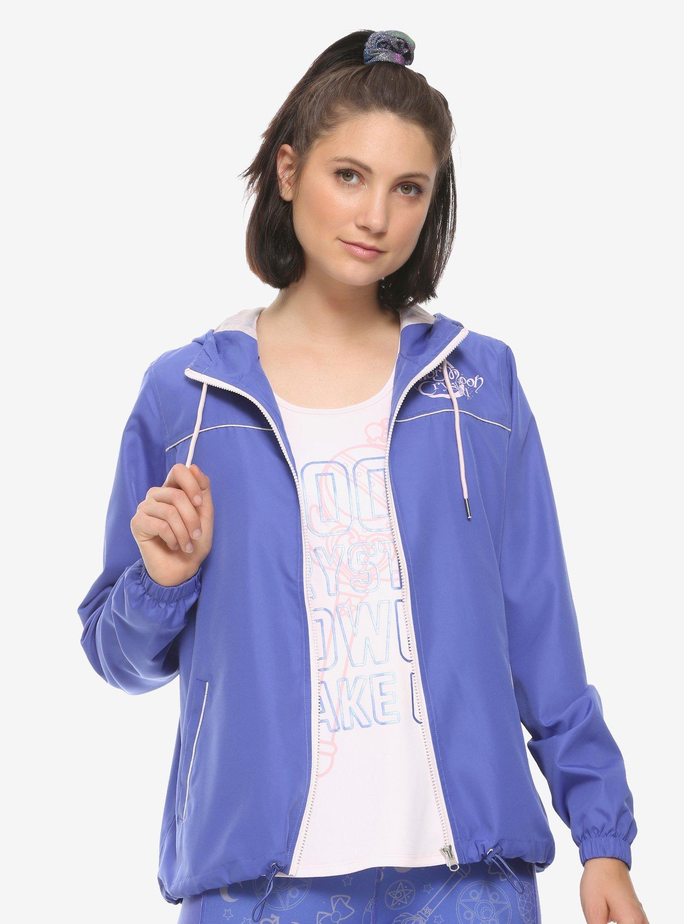 Sailor Moon Crystal Women's Windbreaker - BoxLunch Exclusive, BLUE, hi-res